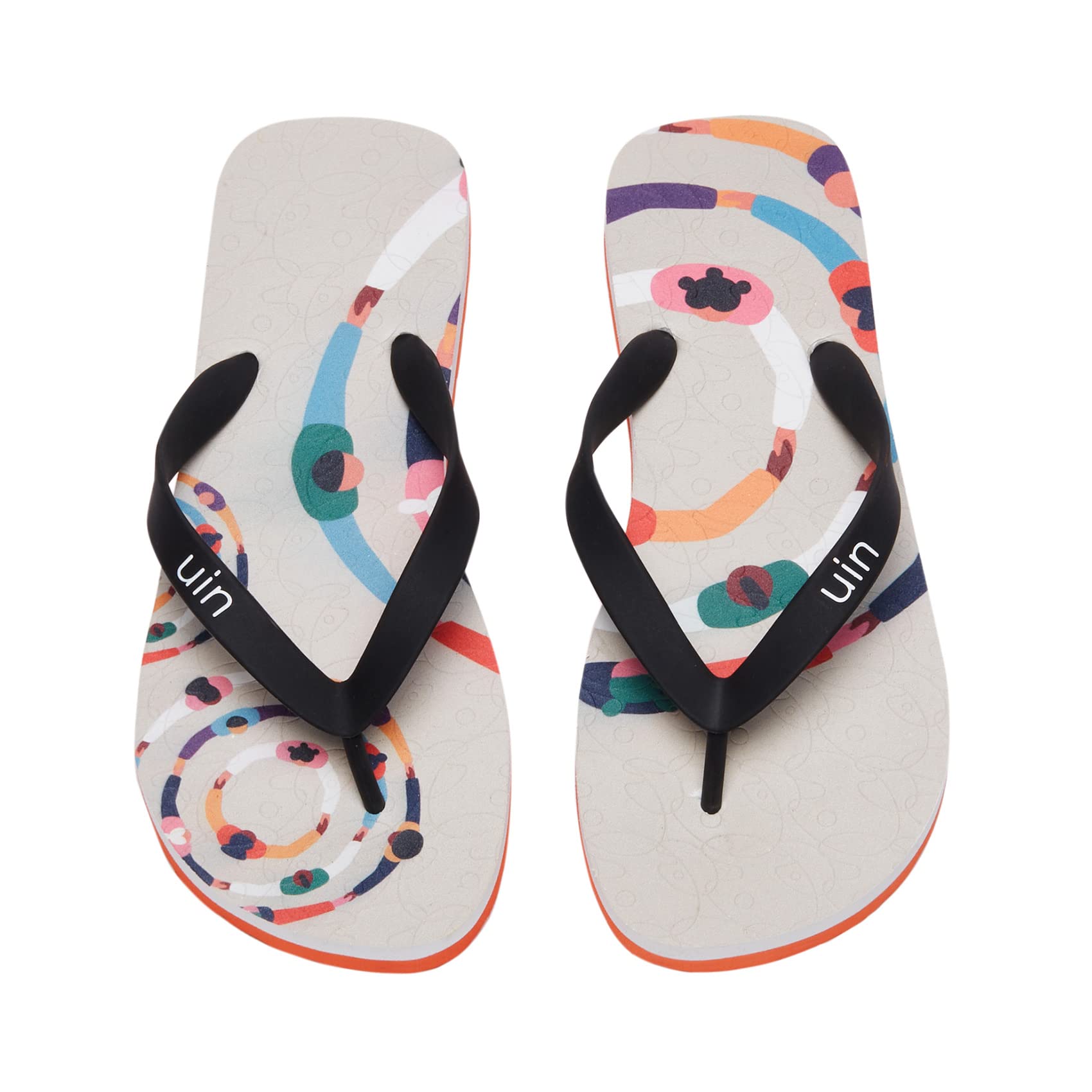 UIN Women's Flip Flops - Comfortable Non-Slip Thong Sandals for Beach, Summer & Travel | Hand-Painted Art Design | Casual Slippers for Walking, Poolside & Vacation