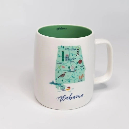 Organic Ceramic Mug - Handcrafted in Alabama - Perfect for Coffee, Tea & Hot Beverages at Home or Office