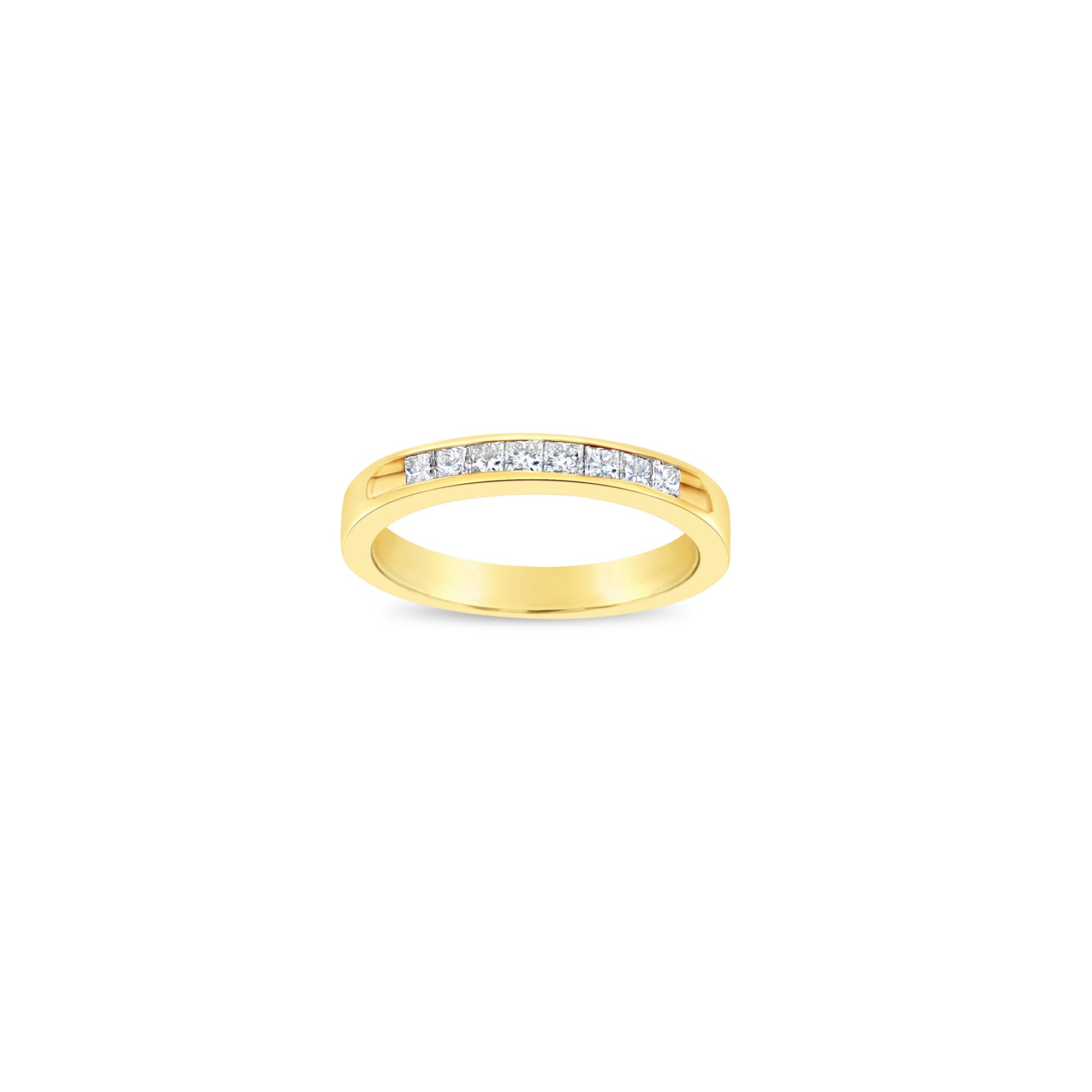 Princess Cut Diamond Stackable Ring .27cttw 14k Yellow Gold - Elegant Wedding Band, Anniversary Gift, Everyday Jewelry for Women