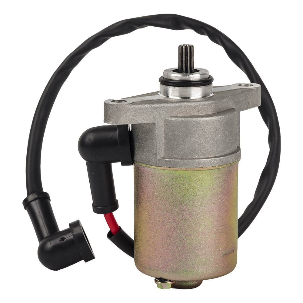 HIFROM Gy6 49cc 50cc 60cc 72cc 139QMB Scooter Moped Electric Starter Motor - 10 Teeth Replacement Part for 4-Stroke Engines - Perfect for Honda, Yamaha, and Chinese Scooters - DIY Repair & Maintenance