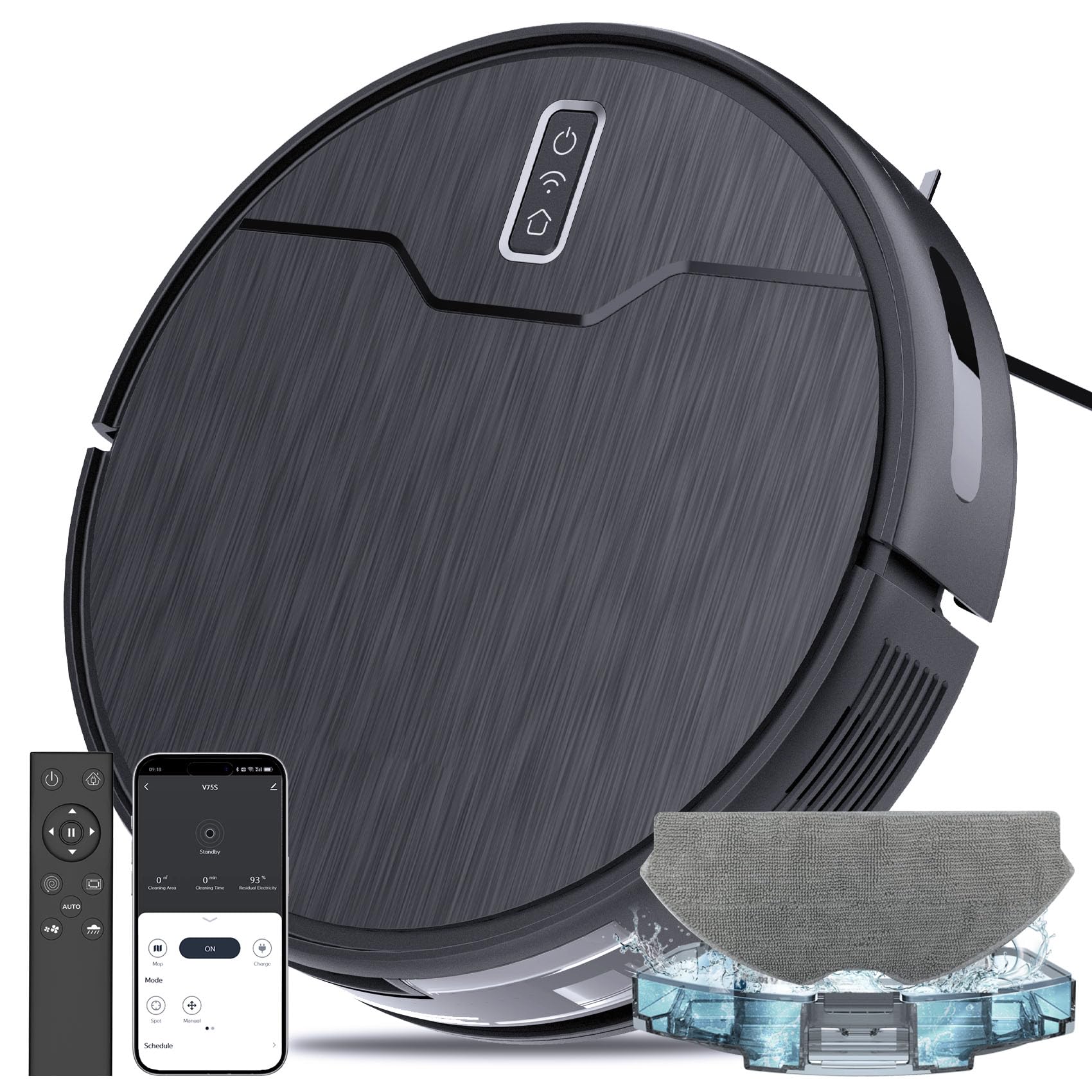 Smart Robot Vacuum and Mop Combo with 6 Cleaning Modes | 3000Pa Strong Suction | Self-Charging | WiFi/App/Alexa Control | Large Dustbin & Water Tank | Ideal for Hard Floors, Carpets & Pet Hair | Perfect for Daily Home Cleaning & Pet Owners