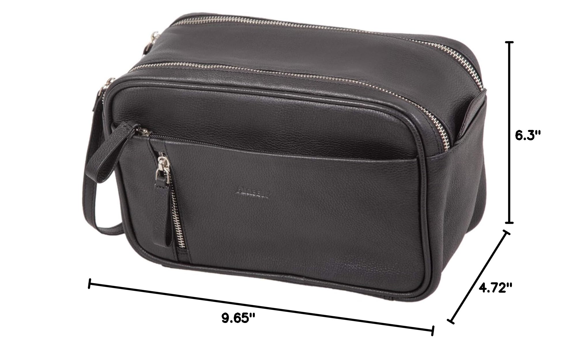 ALASSIO Women's Travel Toiletry Bag - Waterproof Cosmetic Makeup Organizer (16x24.5x12cm) - Perfect for Vacation, Gym & Weekend Getaways - Black