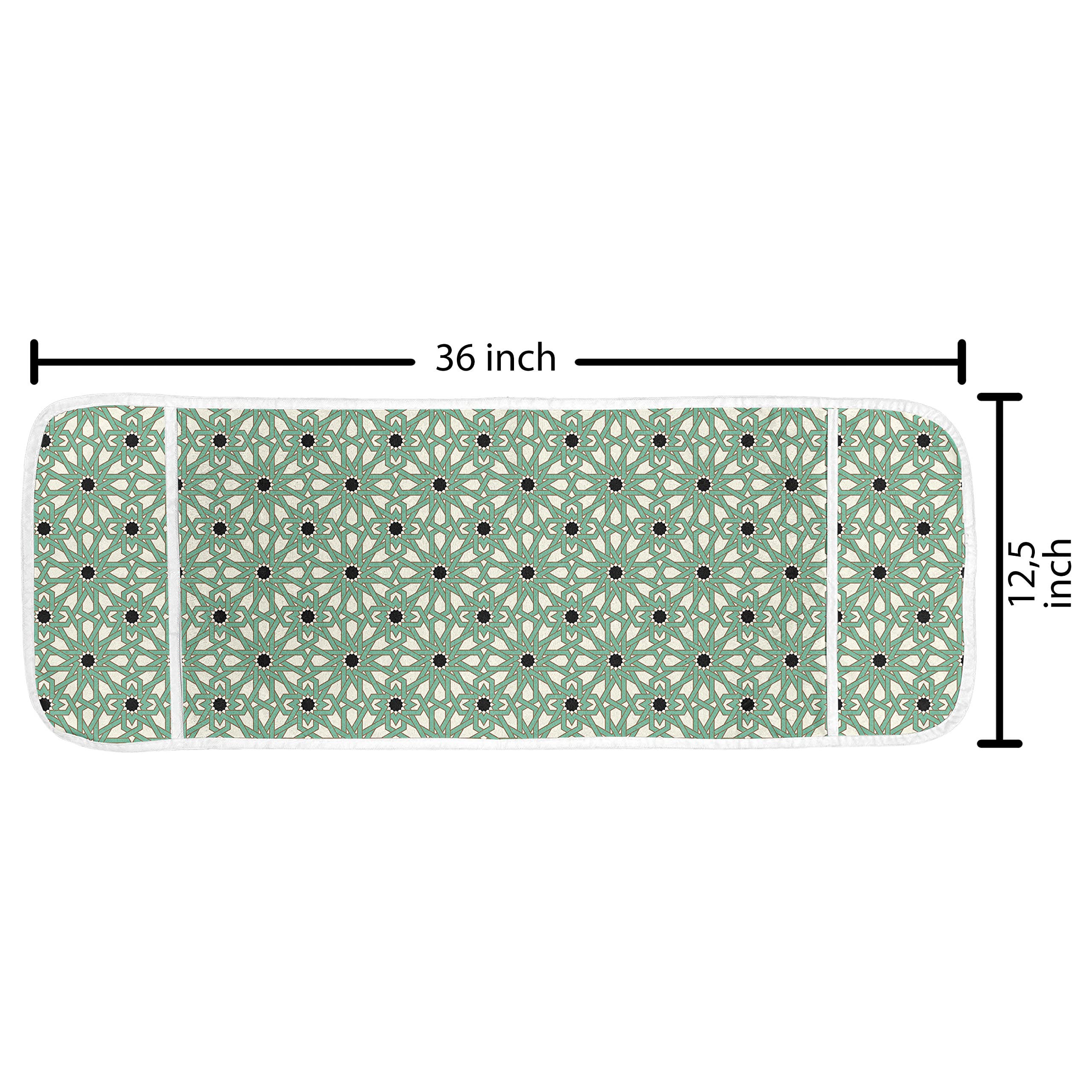 Ambesonne Moroccan Microwave Cover - Waterproof Kitchen Organizer with Pockets, 36