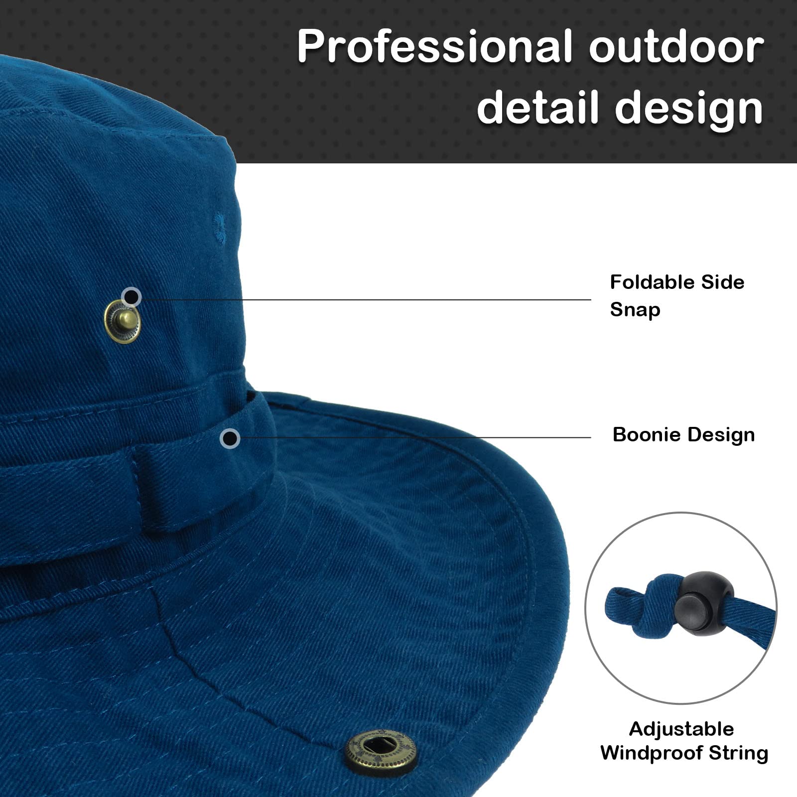 UV Protection Bucket Hat with Wide Brim - Lightweight Sun Hat for Men & Women, Perfect for Fishing, Hiking, Safari and Outdoor Activities