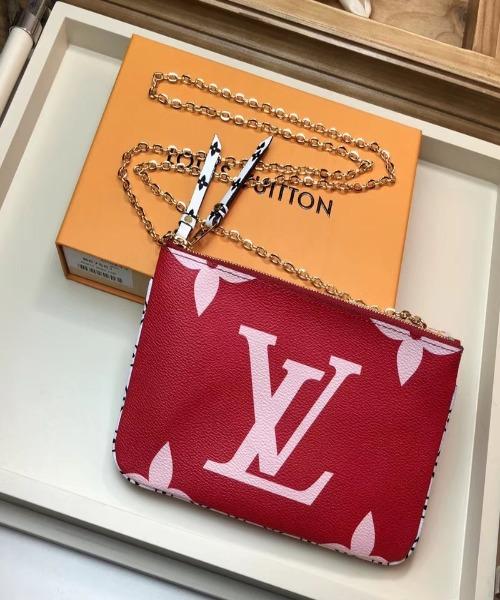 Authentic Louis Vuitton LV Pochette Double Zip Wallet Monogram Canvas - Perfect for Everyday Use, Travel & Gift Giving
