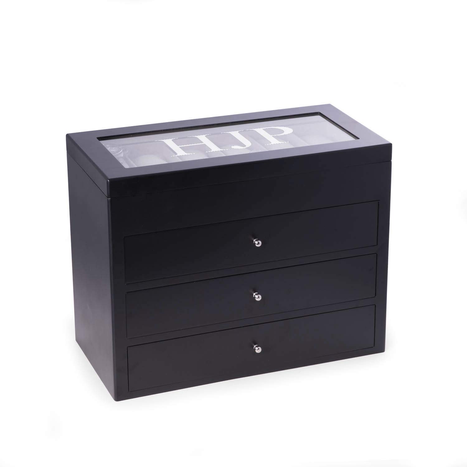 Custom Personalized Bey Berk Watch Box Organizer - 48 Slot Luxury Solid Wood Watch Display Case for Men & Women, Large Watch Storage with Soft Interior, Perfect for Watch Collectors & Jewelry Organization