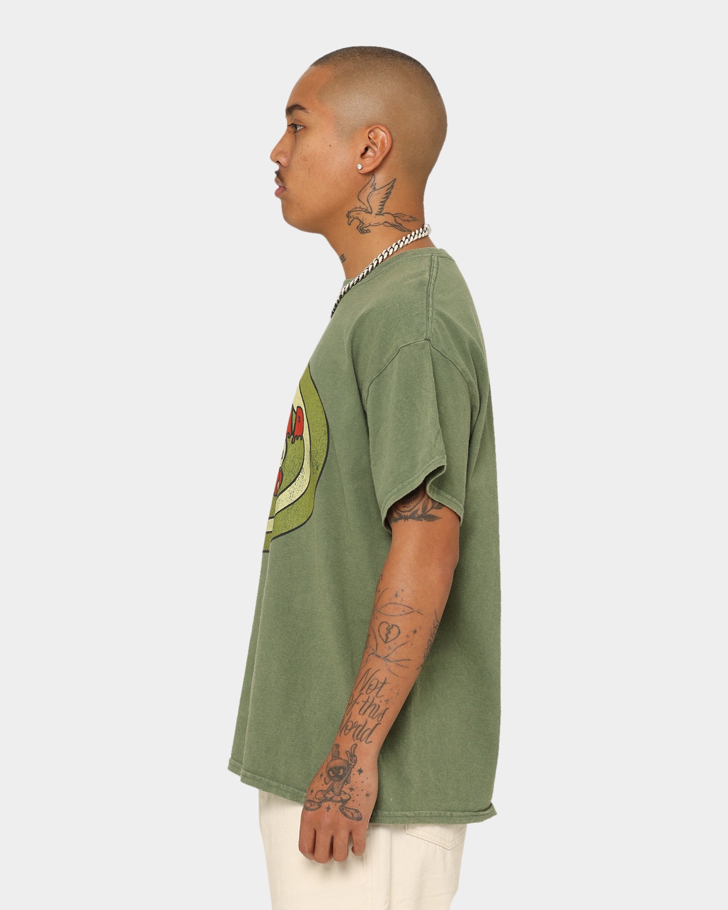 American Thrift X Daria Sick Sad World Graphic T-Shirt - Vintage Military Style Tee for Casual Wear & 90s Nostalgia Fashion