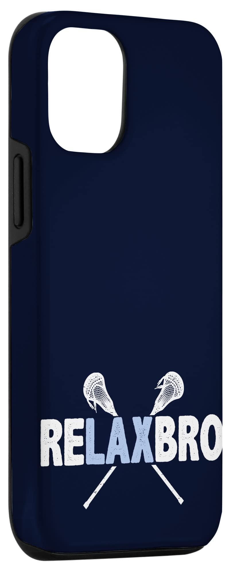 Funny Lacrosse Player iPhone 12/12 Pro Case - Lax Lover Joke Phone Cover for Teen Boys & Men - Perfect for Games, Practice & Showing Team Spirit