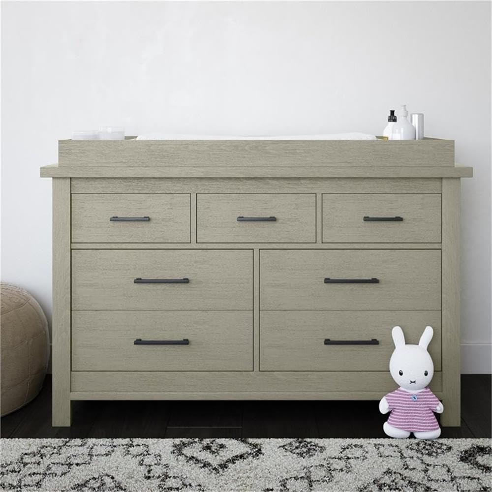 Bertini Canyon Dresser Topper in Mineral Gray - 3 Drawer Storage Organizer for Bedroom, Dresser, or Closet - Perfect for Jewelry, Socks, and Accessories Organization