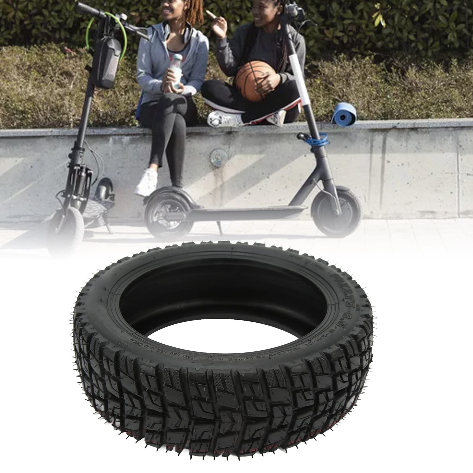 10 Inch Electric Scooter Solid Tire - 10x2.75-6.5 Anti-Skid Rubber Replacement Tire for Speedway 5 & Dualtron Scooters - Perfect for Urban Commuting & Off-Road Adventures