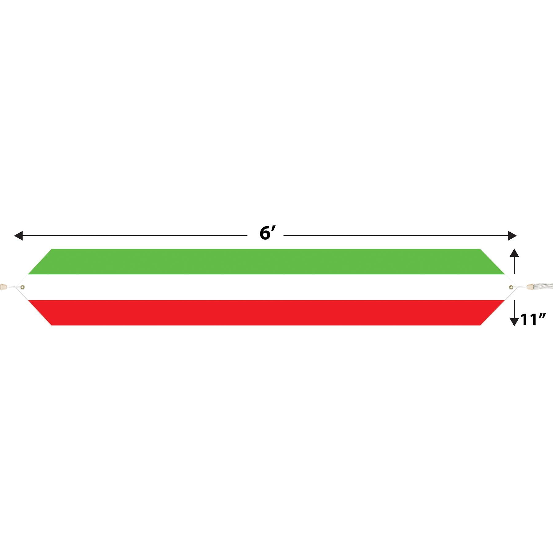 Beistle Fiesta Printed Red, White & Green Paper Table Runners - 12 Pack for Cinco de Mayo, Mexican Fiesta & Party Decorations