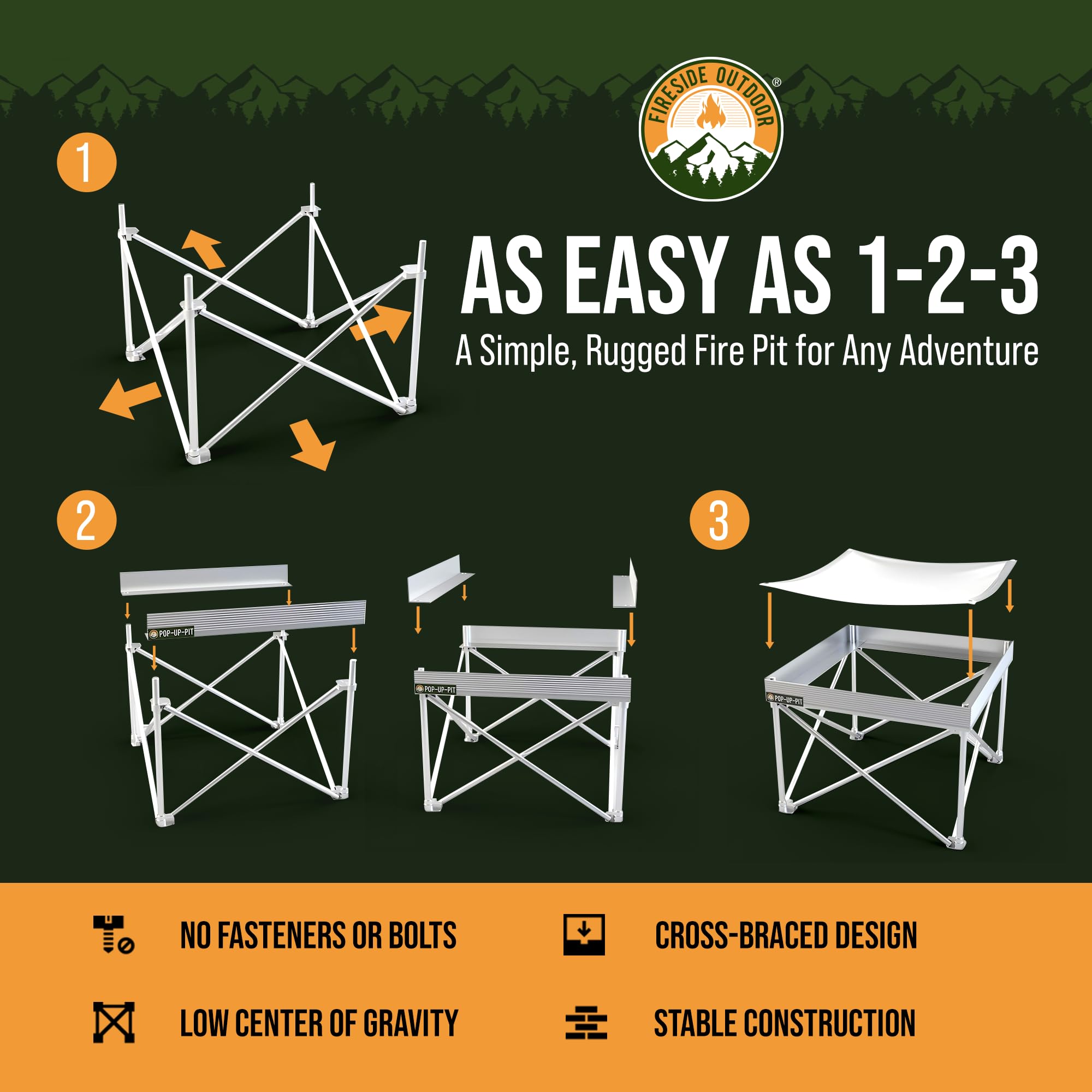 Portable Outdoor Fire Pit for Camping & Backyard - 24