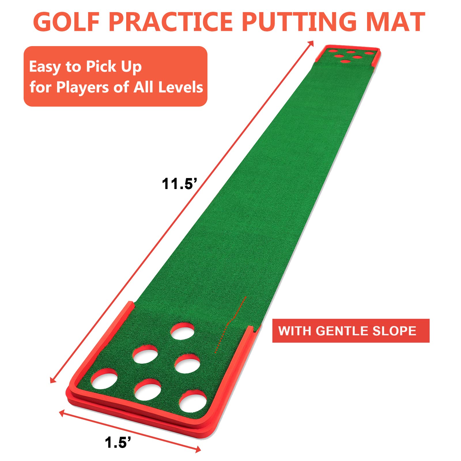 SPRAWL Golf Pong Game Set - Indoor/Outdoor Putting Mat with Practice Green & Training Aid - Perfect Golf Gift for Home, Office, Backyard - Great for Parties, Family Fun & Skill Improvement