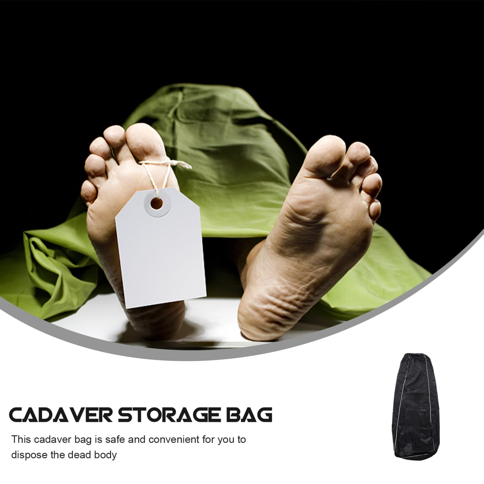 Yardwe PVC Leakproof Body Bag for Funeral & Corpse Transportation - Durable Cadaver Storage Pouch for Morgue, Hospital & Emergency Use