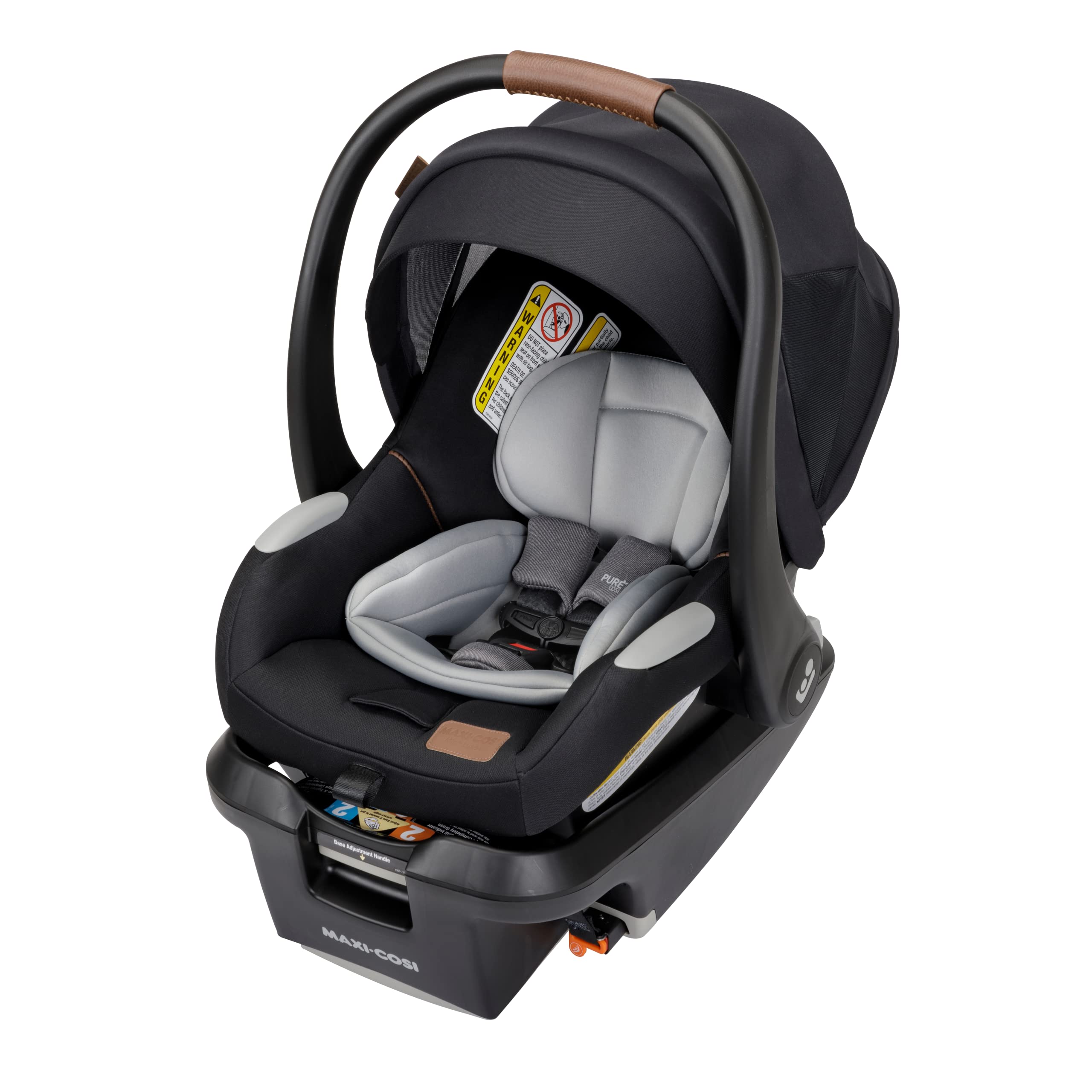 Maxi-Cosi Mico Luxe+ Infant Car Seat with Base – Convertible Baby Carrier for Safe & Comfortable Travel – Essential Black – Perfect for Newborns, Road Trips & Everyday Use