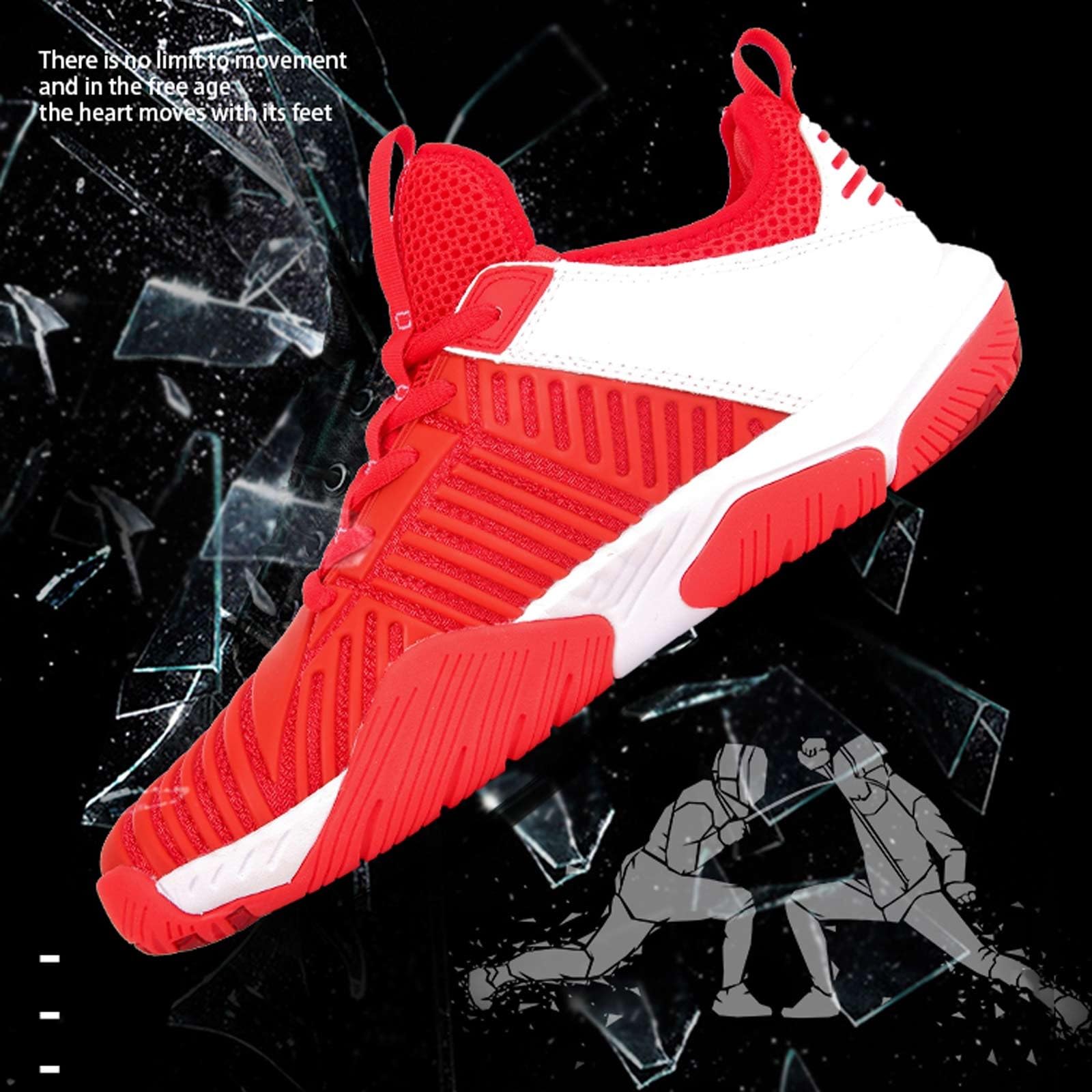 Professional Fencing Shoes for Men & Women - Non-Slip Training & Competition Footwear for Foil Fencing | Youth & Adult Sizes | Perfect for Tournaments, Practice & Sports Performance (Red, Size 35)