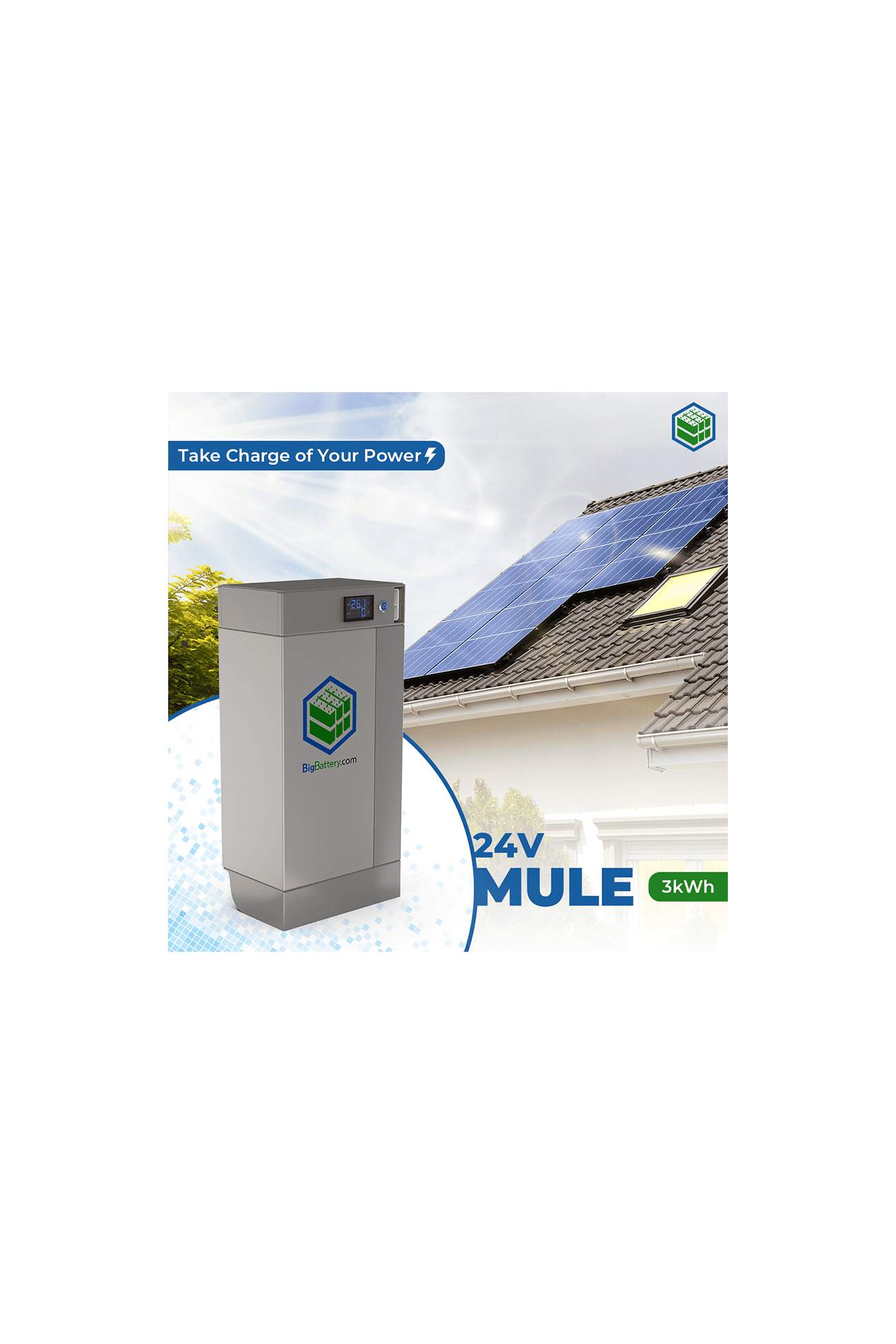 24V 480Ah LiFePO4 Deep Cycle Battery - 12kWh Solar Power Storage - for Off-Grid RV, Marine & Solar Energy Systems - Long Lasting MULE Battery Pack