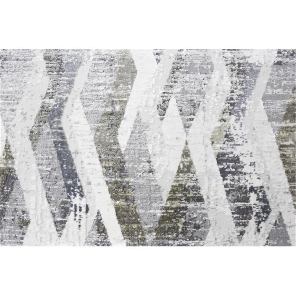 Bashian Collection Luxury Power Loom Viscose & Polyester Area Rug - 2.6’ x 8’ Beige/Grey Runner Rug for Entryway, Living Room, Bedroom - Soft & Durable Home Decor for Modern Interior Design