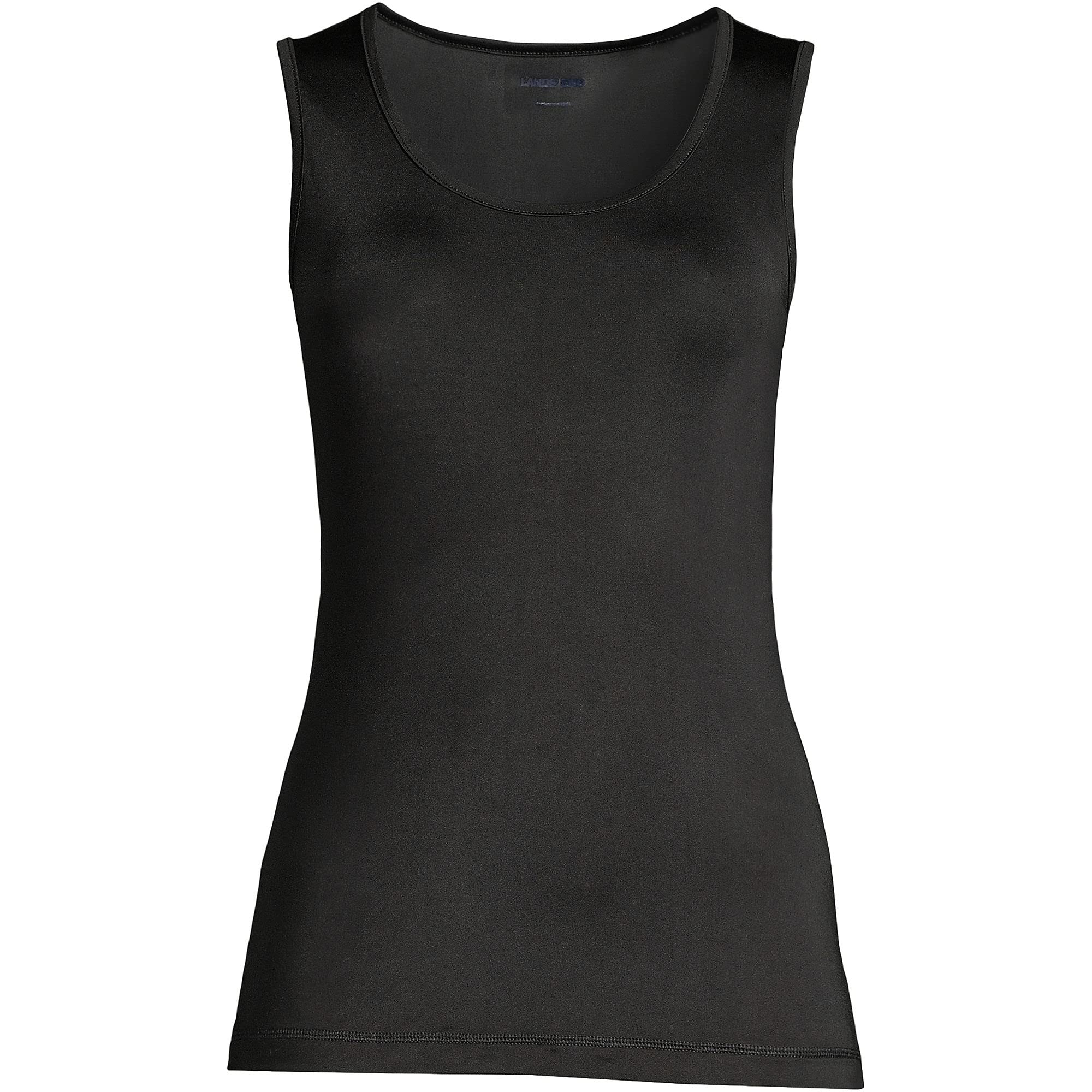 Lands' End Women's Thermaskin Heat Tank Top - Black, Regular Large - Perfect for Winter Layering & Outdoor Activities
