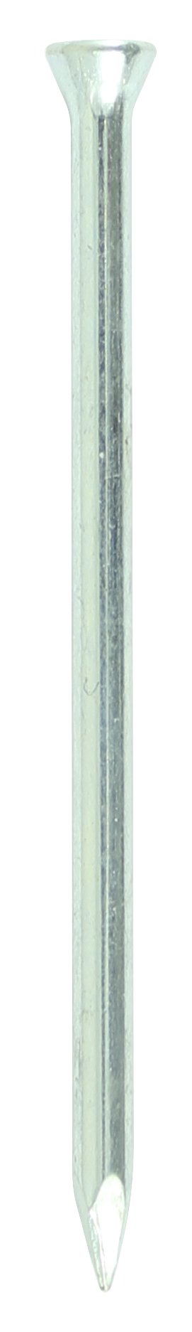 HM25025P Zinc Plated Masonry Nails - Box of 50 Heavy Duty Construction Nails for Concrete, Brick & Block - Perfect for Hanging Pictures, Shelves & Outdoor Projects
