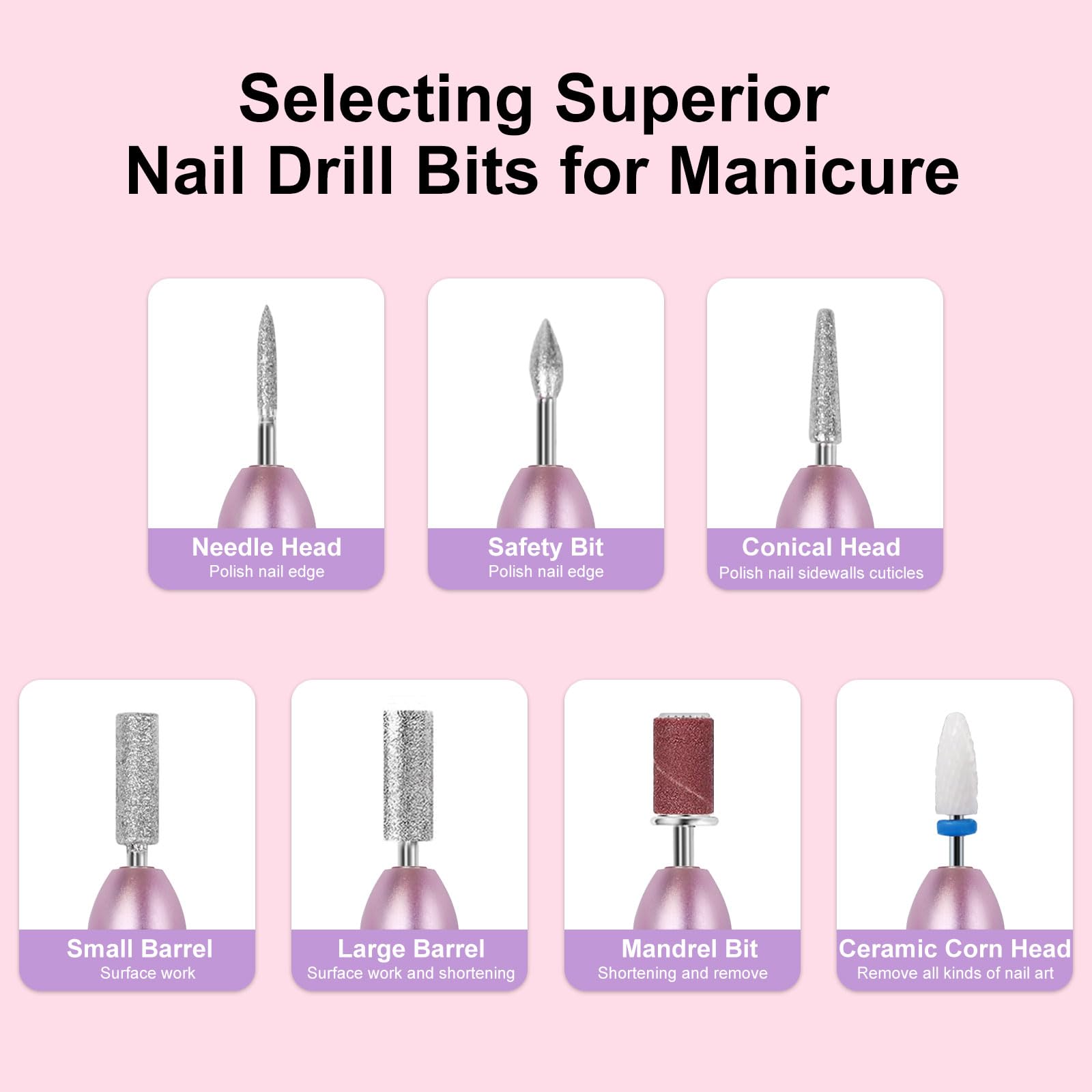JISHO Professional Electric Nail Drill Machine - 25000 RPM Adjustable Portable Nail File with Ceramic Bits for Acrylic Nails, Manicure & Pedicure - Perfect for Home Salon, Nail Artists & Beginners (Gray)