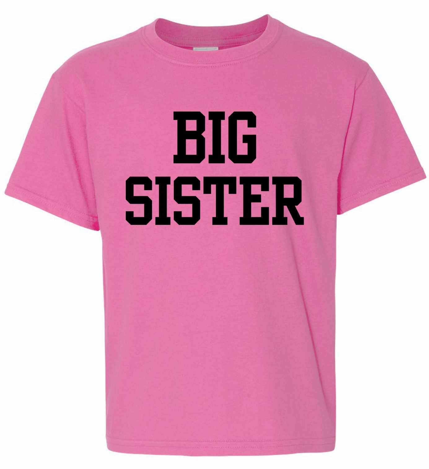 Big Sister T-Shirt for Girls - Youth Sizes (1143) - Perfect for Sibling Bonding, Family Photos & Special Occasions