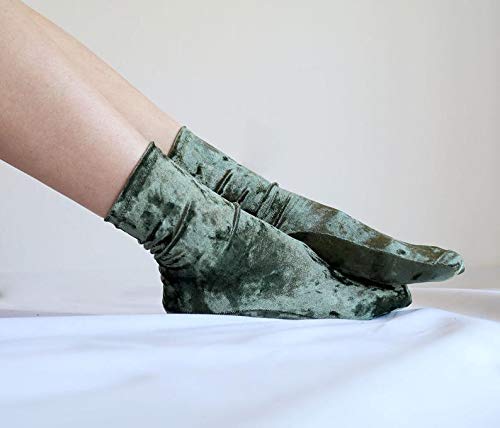 Luxury Velvet Socks for Women - Soft White Ivory Velour Handmade Winter Socks - Cozy Homemade Knitted Socks for Home, Lounge & Gift Giving
