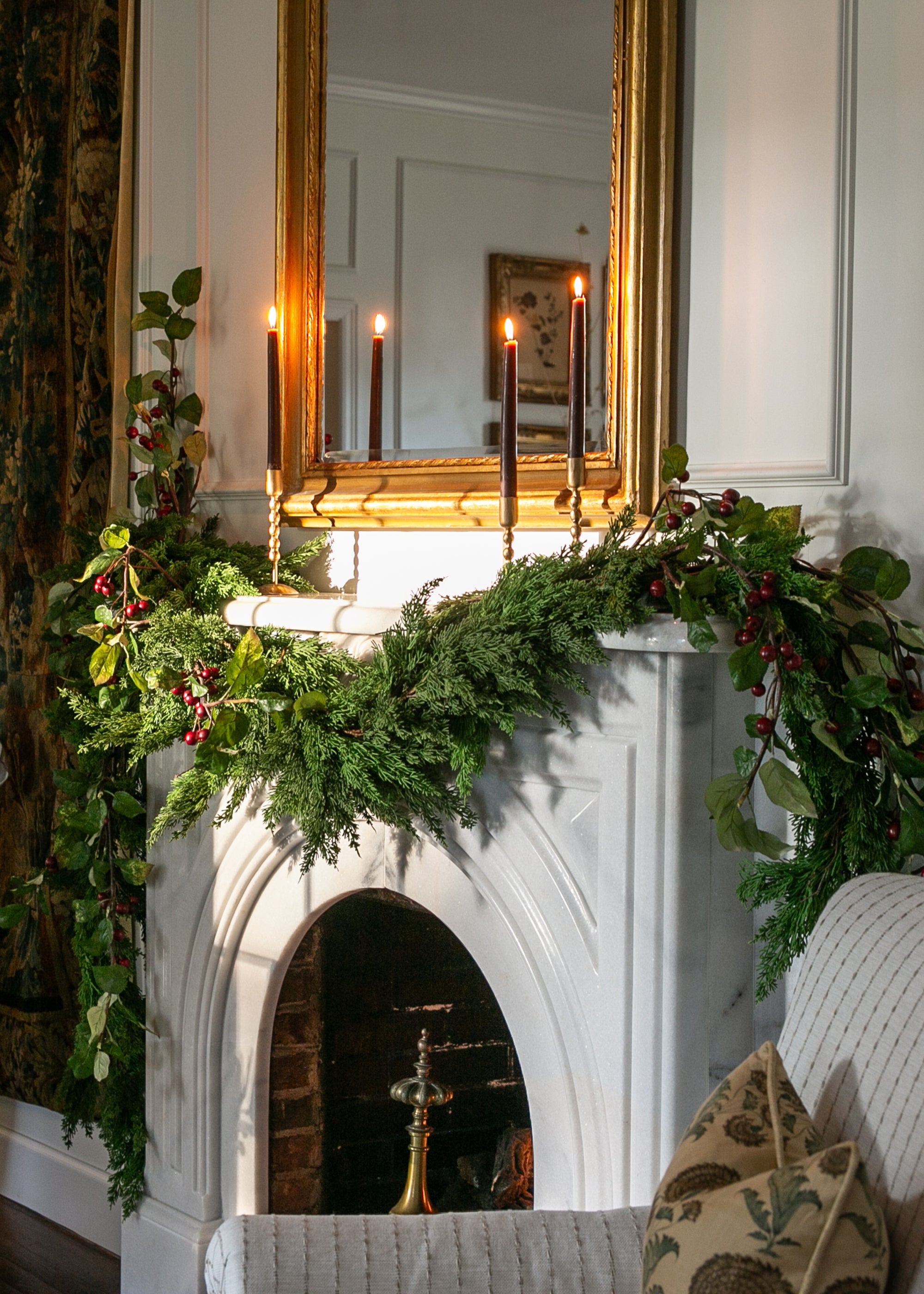 Premium 108-Inch Artificial Cedar Garland for Christmas Decor - Perfect for Fireplace Mantel, Staircase, and Holiday Wreath Decorations