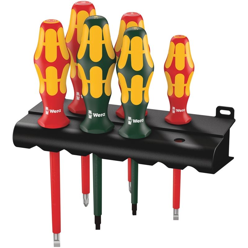 Kraftform Plus Series 100 6-Piece Screwdriver Set with Storage Rack (160i/168i) - Perfect for Home Repairs, DIY Projects & Professional Toolkits
