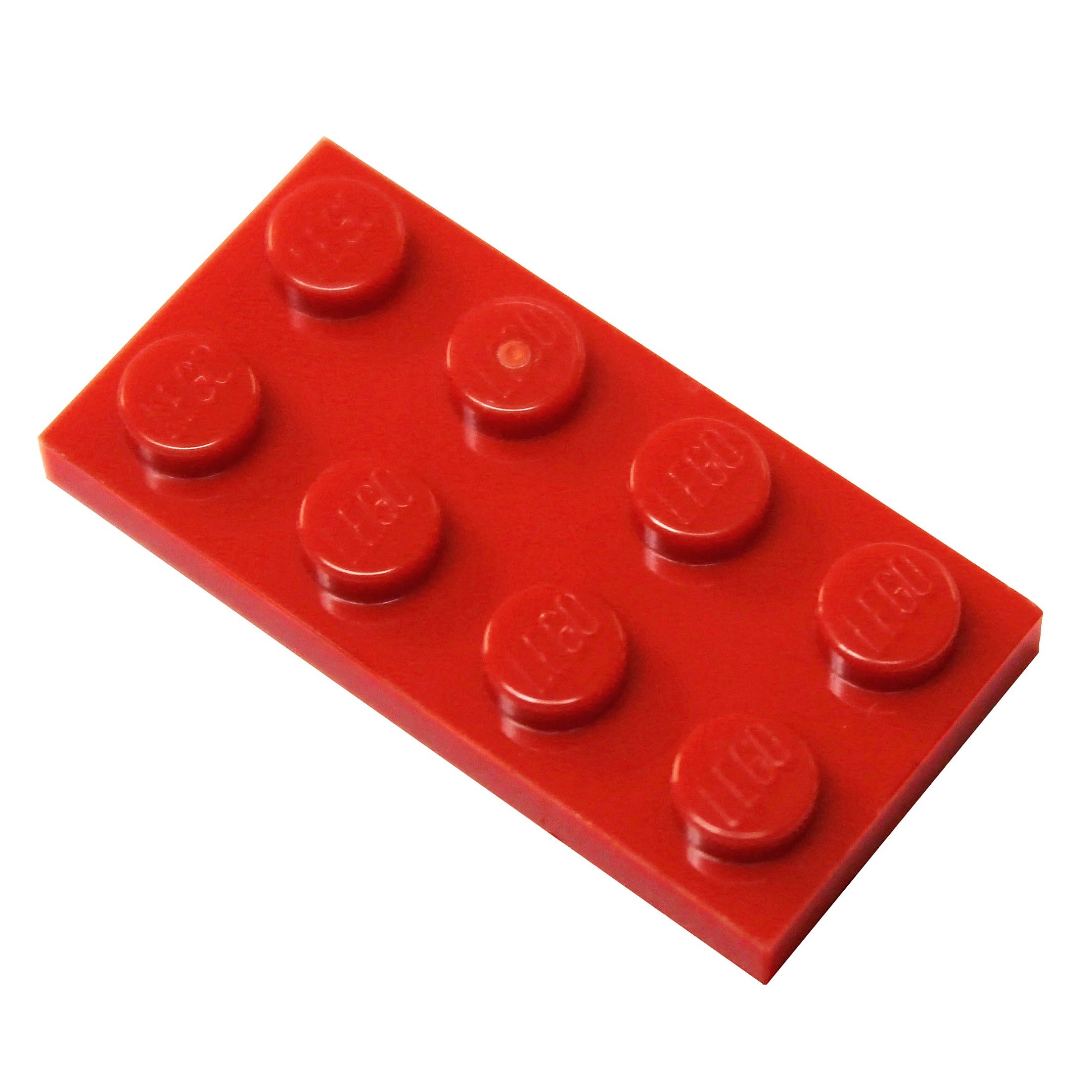 LEGO Bright Red 2x4 Plates - Bulk Pack of 100 Pieces | Compatible with All LEGO Sets | Perfect for Building, MOC Creations & Classroom STEM Activities
