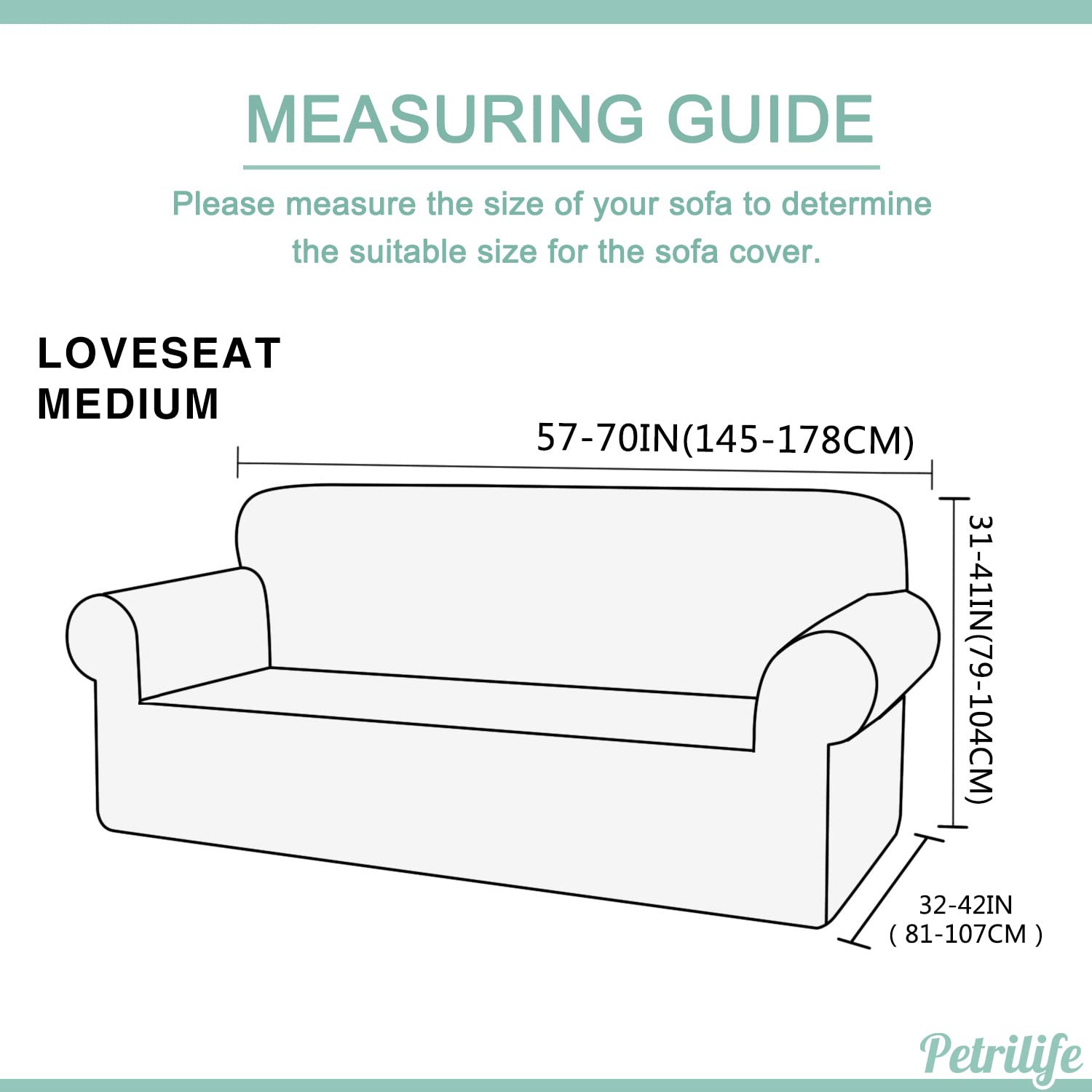 Premium Waterproof Stretch Sofa Cover for Loveseat & Couch - Super Soft Washable Furniture Protector for Pets (Dog & Cat) - Medium Size, Chocolate Brown - Perfect for Pet Owners & Family Living Rooms