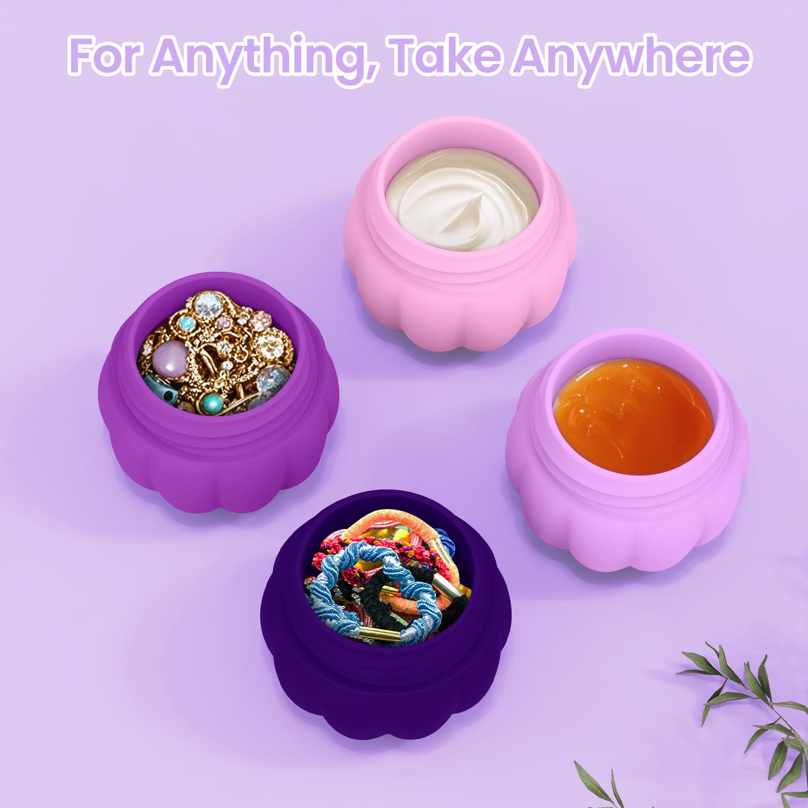 TSA Approved 1oz Leak Proof Silicone Travel Containers for Toiletries - Mini Travel Bottles with Lids for Creams & Lotions - Perfect for Air Travel, Gym Bag & Vacation Essentials