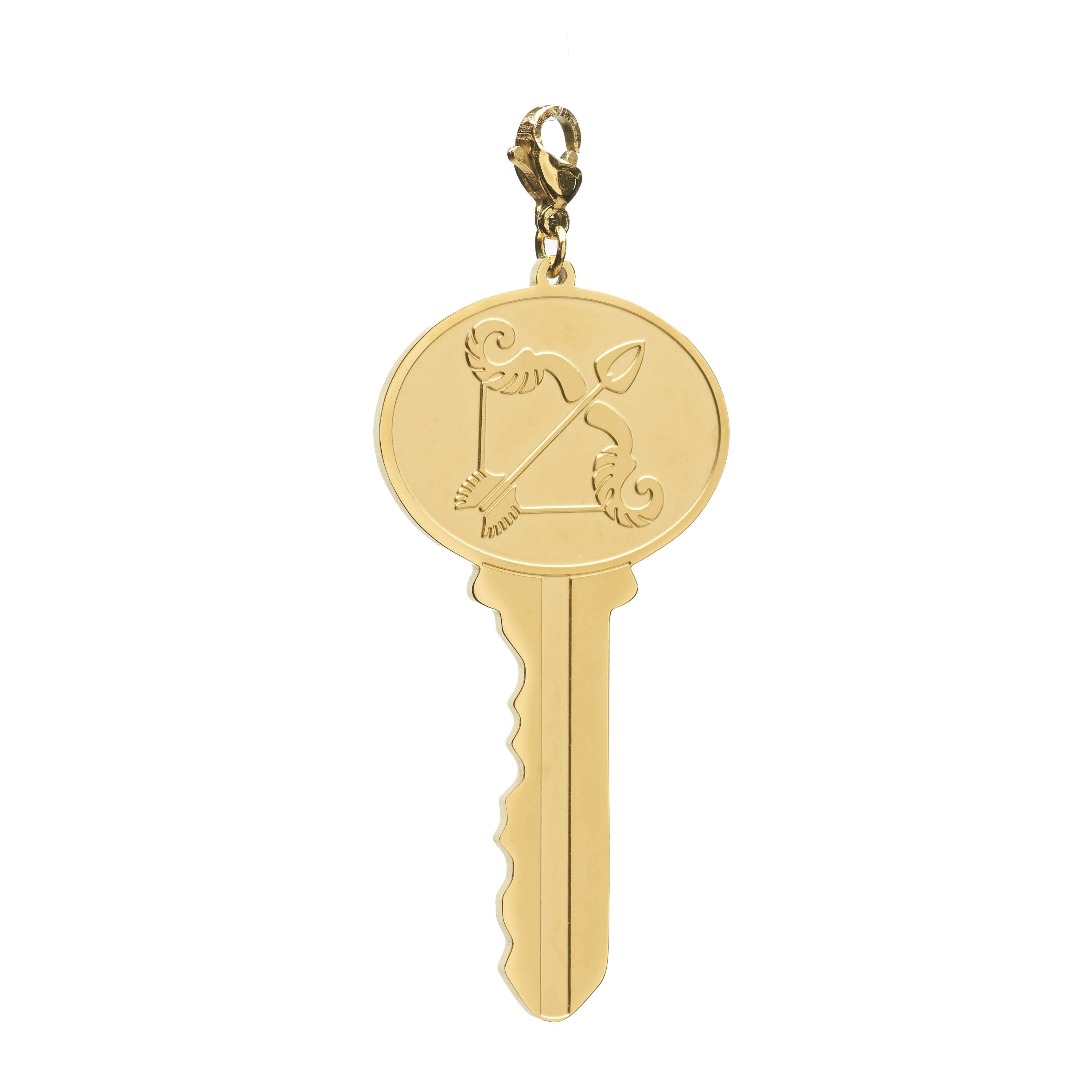 Zodiac Sign Key Pendant Necklace - Personalized Astrology Jewelry Gift for Women - Perfect for Birthday, Anniversary & Spiritual Occasions