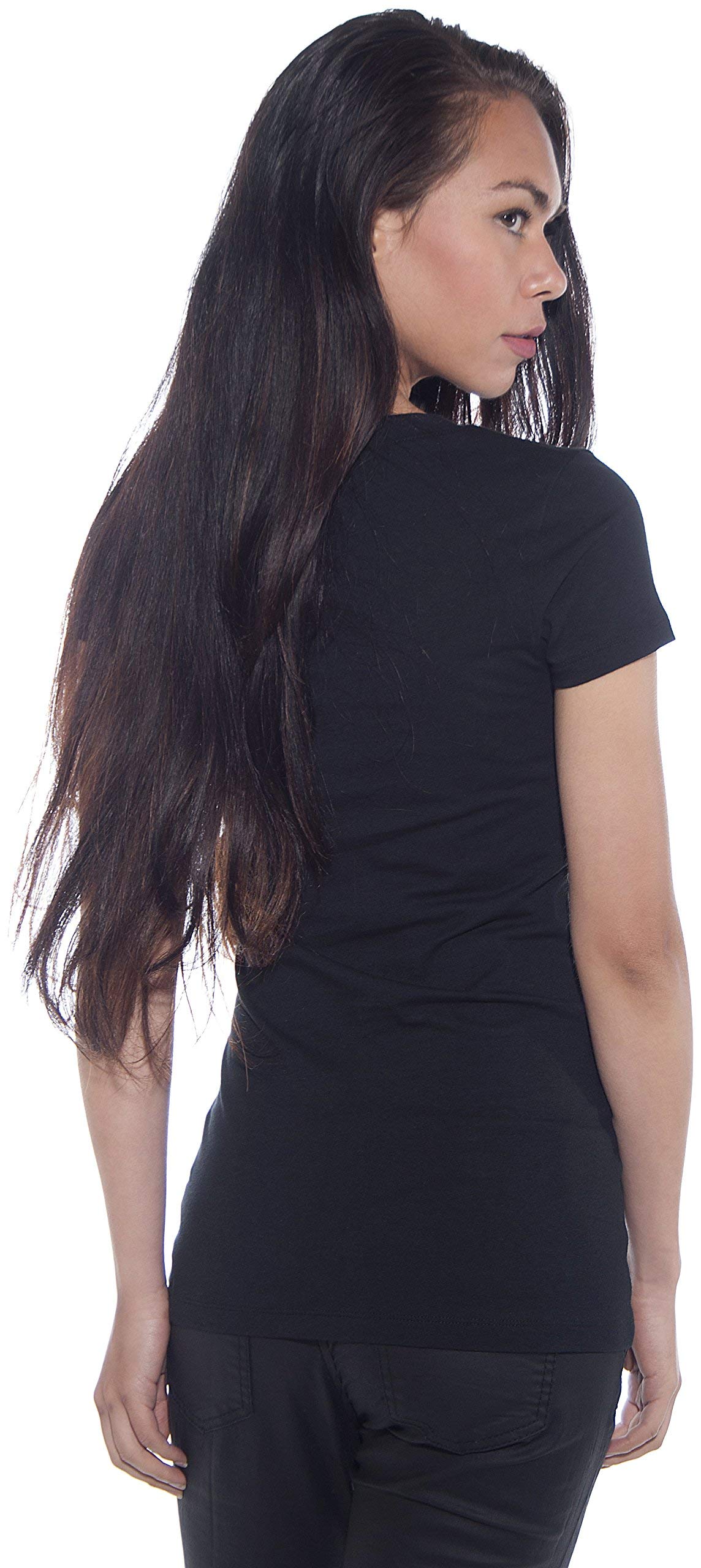4 Pack Women's Basic V-Neck T-Shirts - Soft Cotton Casual Tees for Everyday Wear | Perfect for Layering, Workouts & Lounge Outfits
