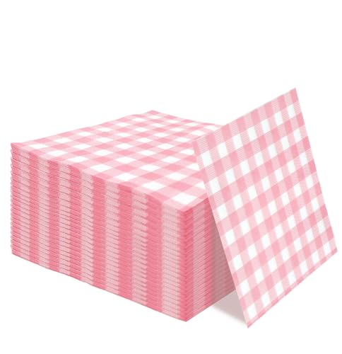 Light Pink Gingham Napkins