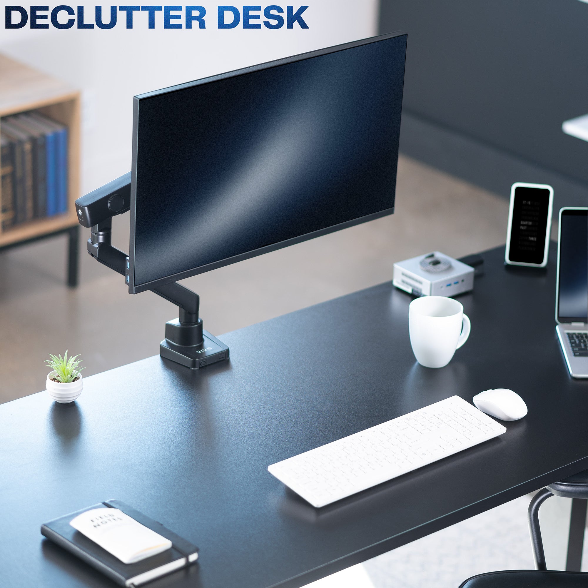 Adjustable Single Monitor Desk Mount - 17 to 40 Inch Mechanical Arm for Computer Screens | Perfect for Home Office, Gaming Setup & Workspace Ergonomics