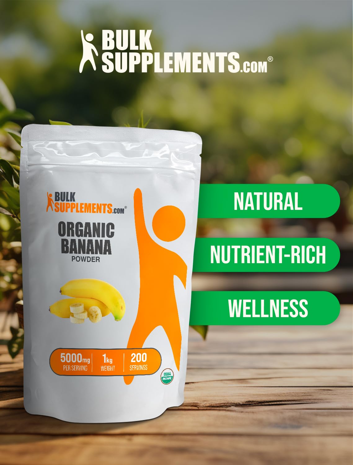 Organic Banana Powder by BulkSupplements.com - 5kg (11 lbs) Premium Dried Banana Fruit Powder for Smoothies, Baking & Healthy Snacks - Vegan, Gluten-Free & All-Natural Ingredient