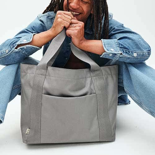 The BÉISics Tote Bag in Grey - Stylish & Spacious Work Tote for Women, Perfect for Office, Travel & Everyday Use
