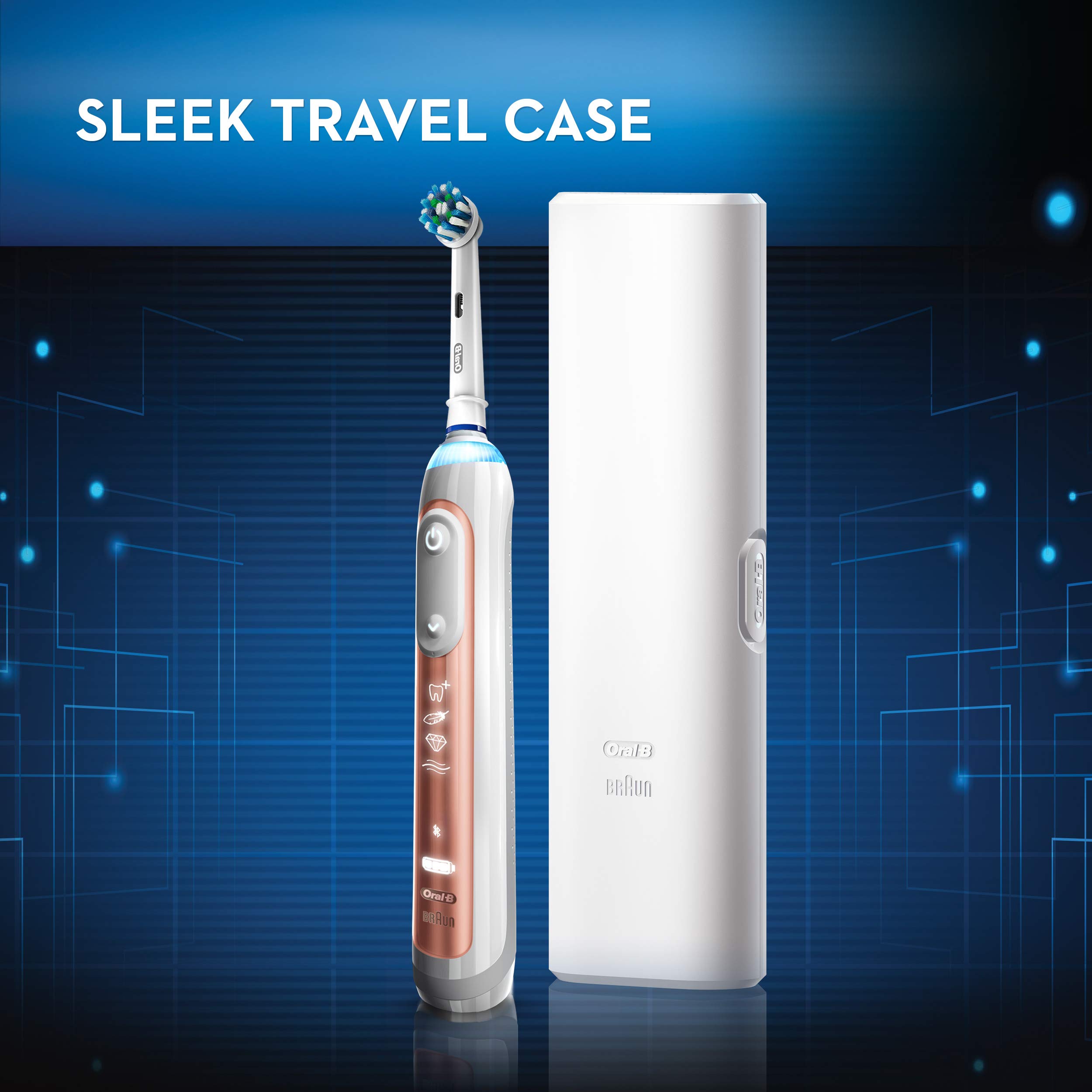 Oral-B Pro 6000 Smart Series Electric Toothbrush with Bluetooth Connectivity, Rose Gold - Perfect for Travel & Daily Oral Care Routine