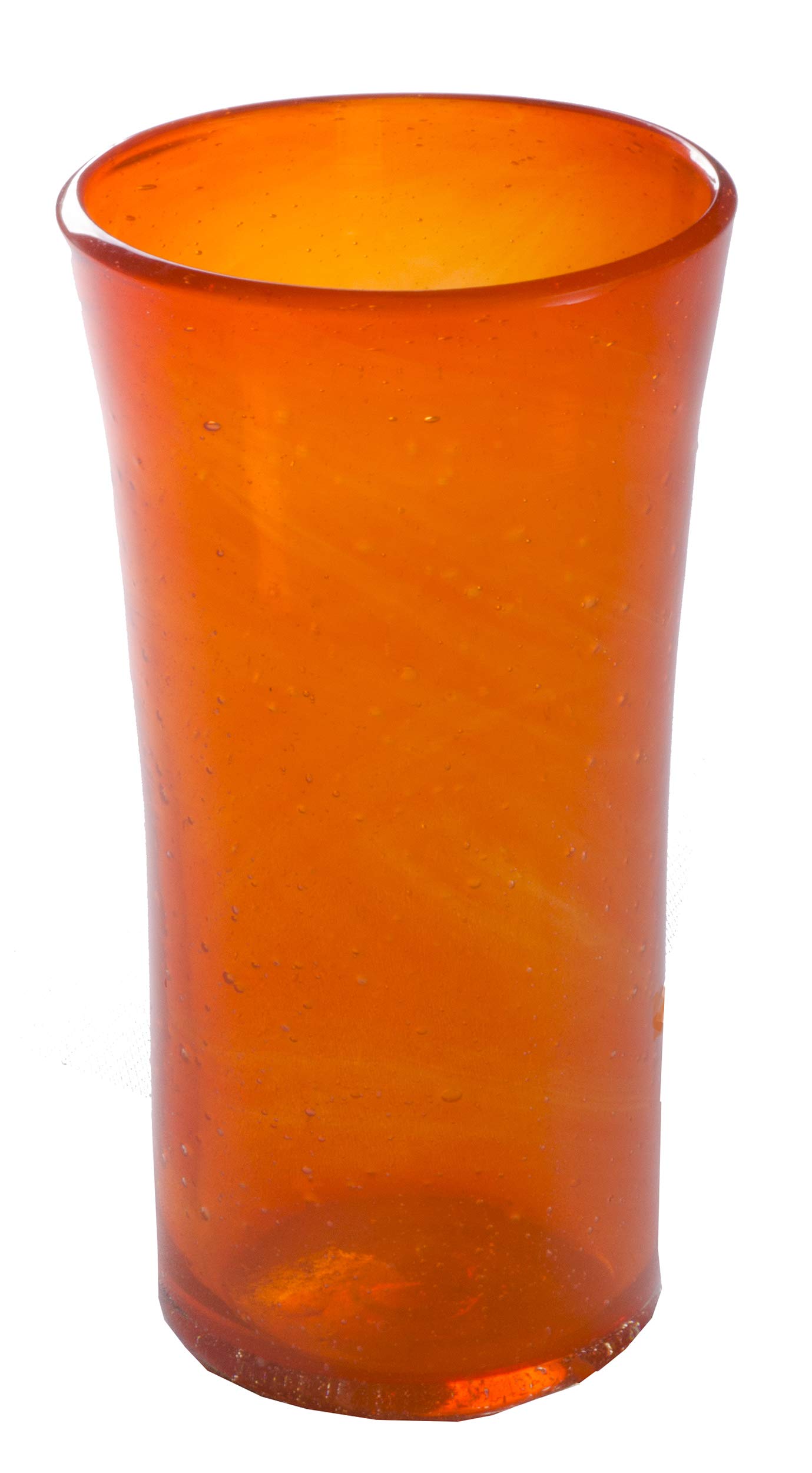 Orion Lily Collection 14 oz Insulated Tumbler with Lid and Straw - Set of 6 Reusable Orange Drinkware for Coffee, Tea, Smoothies - Perfect for Home, Office, Travel and Outdoor Activities