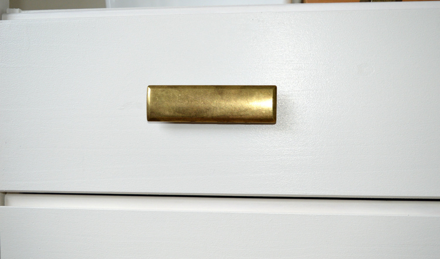 Vintage Aged Brass Rectangular Drawer Pulls - Classic Roman Style Cabinet Handles for Kitchen, Bathroom & Furniture (Set of 10) - Perfect for Home Renovation & DIY Projects