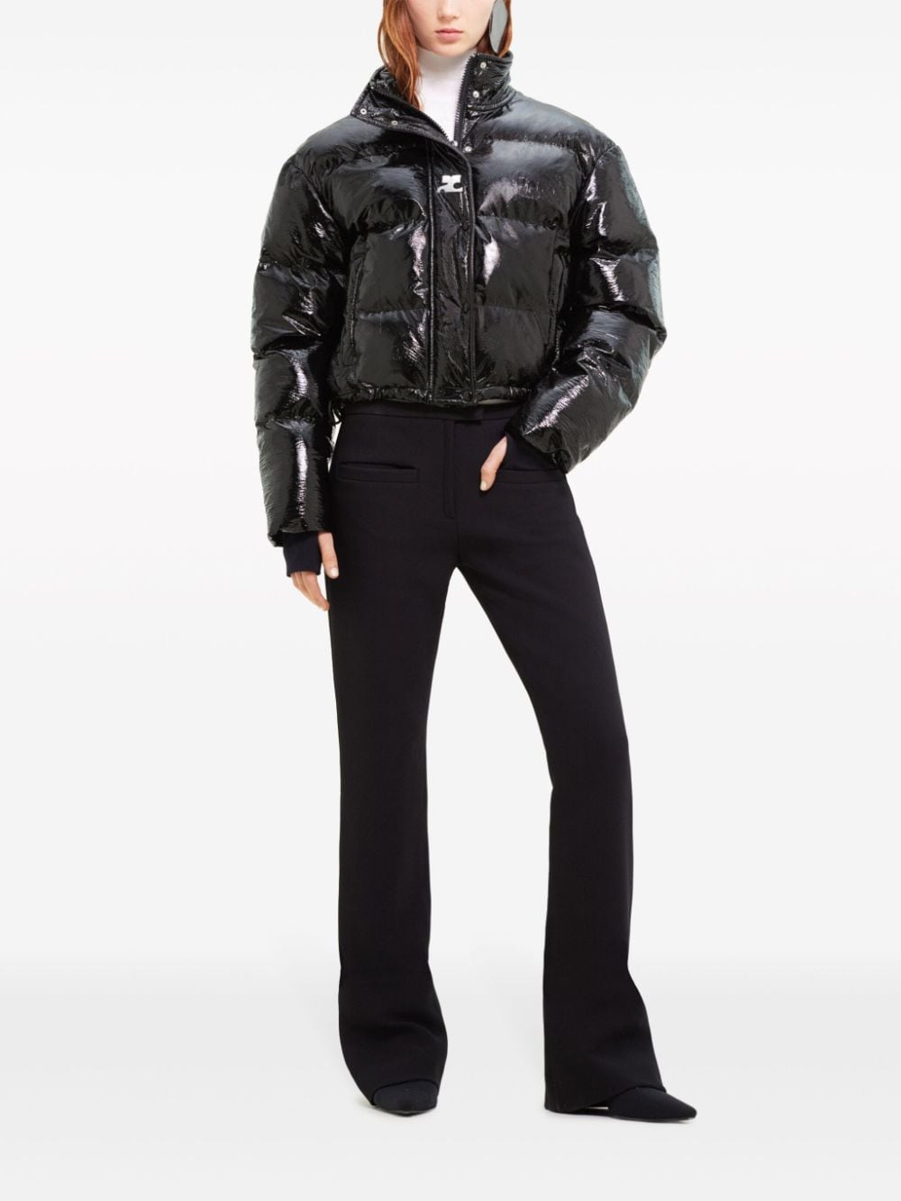 Courreges PRE Black Coats for Women - Stylish Winter Outerwear for Casual & Formal Occasions