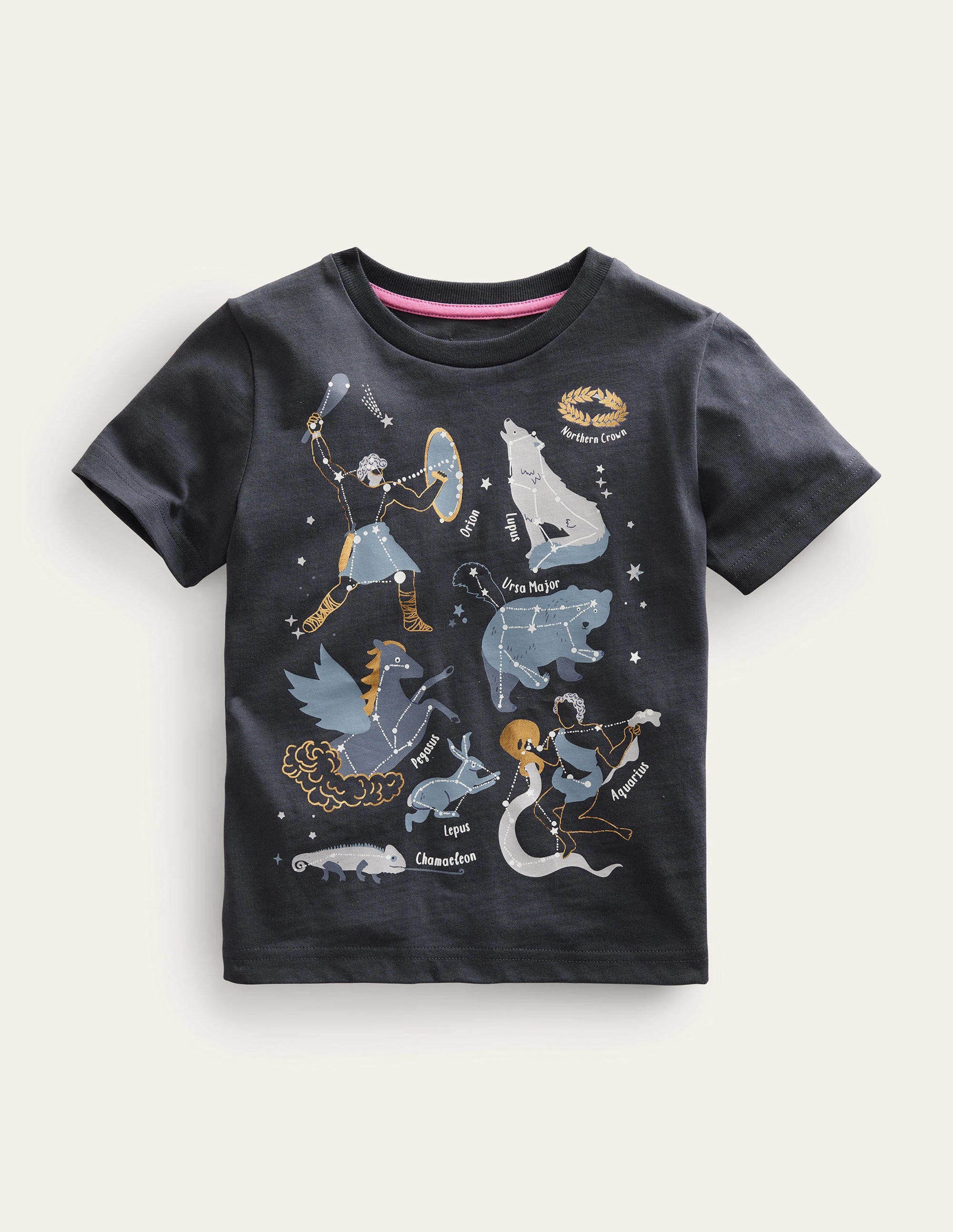 Astrology Printed T-Shirt - Charcoal Grey Cotton Graphic Tee for Men & Women | Perfect for Stargazing, Horoscope Enthusiasts & Casual Wear