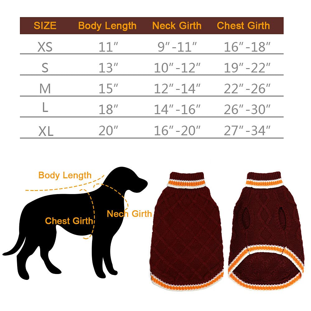 Warm & Soft Crochet Dog Sweater for Winter & Autumn - Cozy Pet Apparel for Small & Medium Dogs - Perfect for Family Festivals, Holidays & Outdoor Adventures