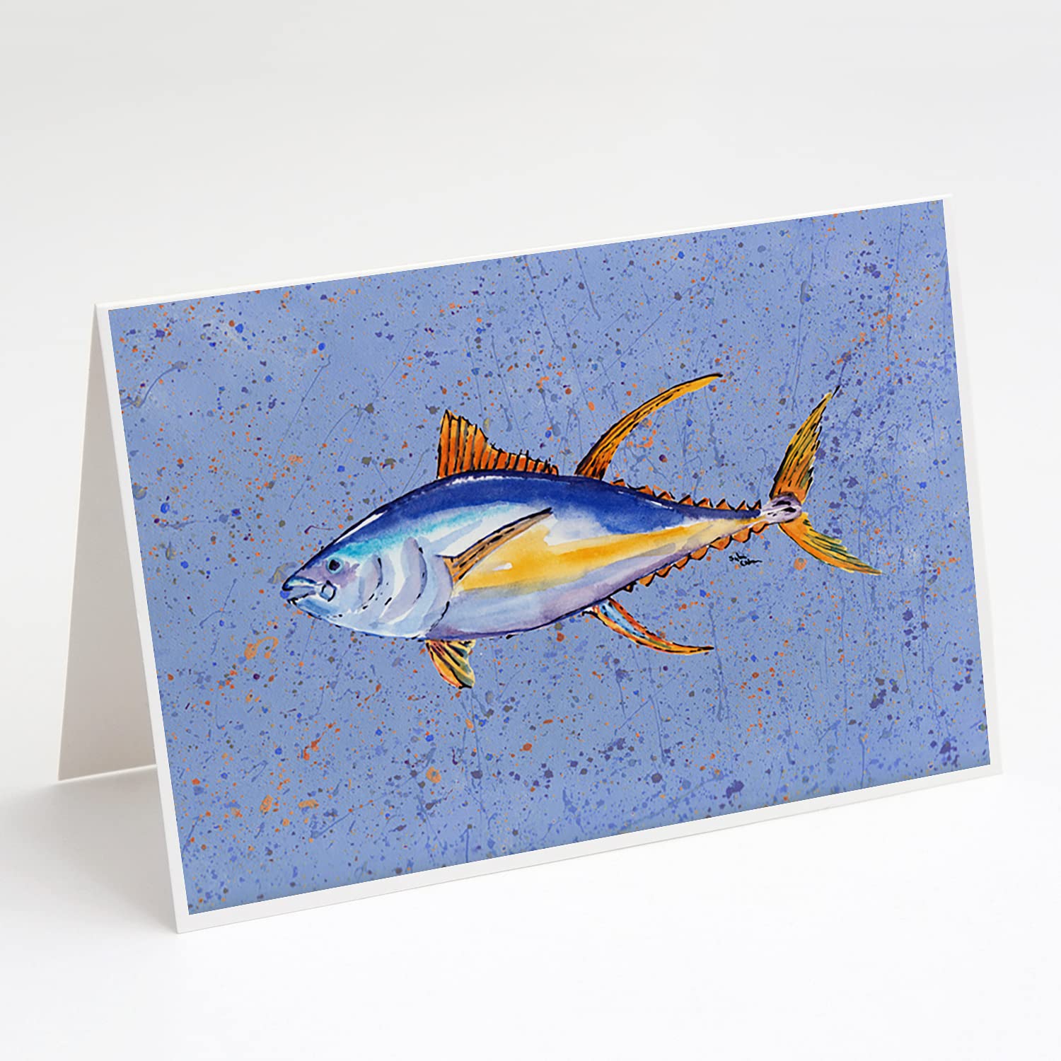 Whimsical Tuna Fish Greeting Cards - Pack of 8 Blank A7 (5x7) Note Cards with Envelopes | Perfect for Birthday Wishes, Thank You Notes & Casual Correspondence