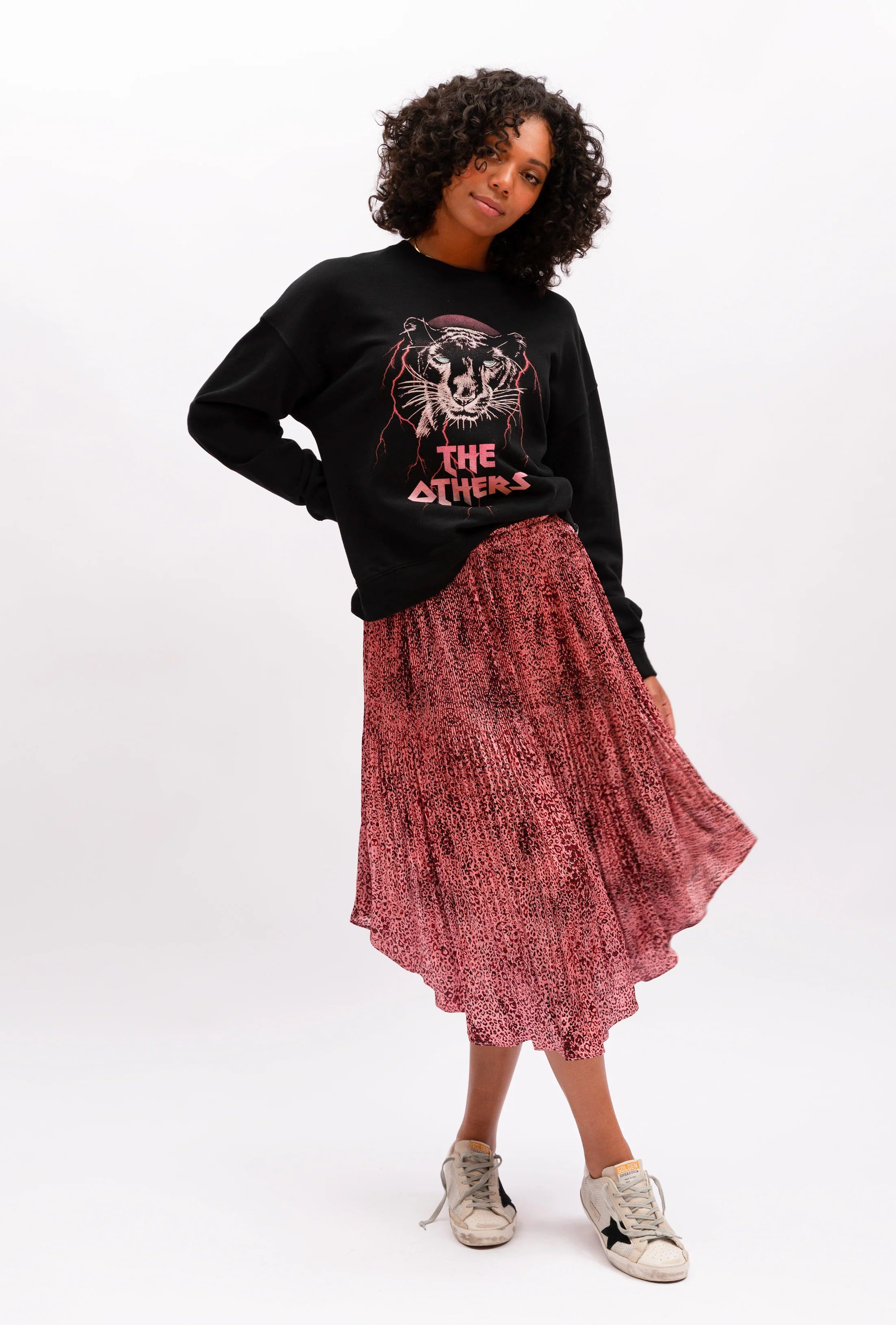 Gina Pleated Skirt for Women - Elegant A-Line Midi Skirt with Side Pockets | Perfect for Office, Party & Casual Wear