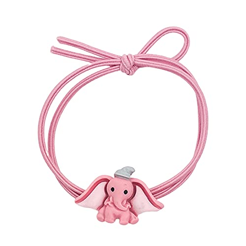 Walbest Hair Tie - Elephant Decor Hair Band, Elastic Ponytail Holder, Soft Rubber Hair Accessories for Women & Girls (Yellow) - Perfect for Daily Wear, Workouts & Fashion Styling