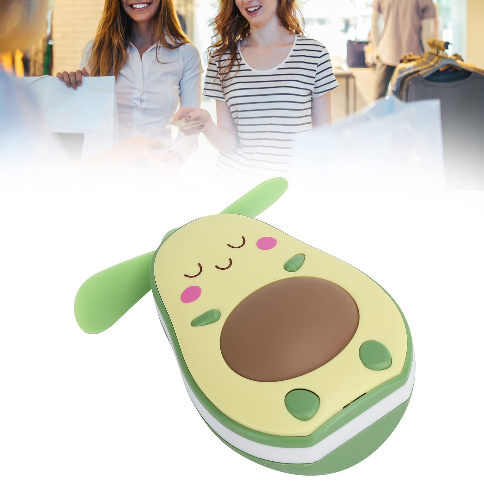 Mini Pocket Fan - Portable Electric Handheld Avocado Shaped Fan for Camping, Travel & Hiking - Cute Yellow Oil Fan for Outdoor Activities, Office & Home Use