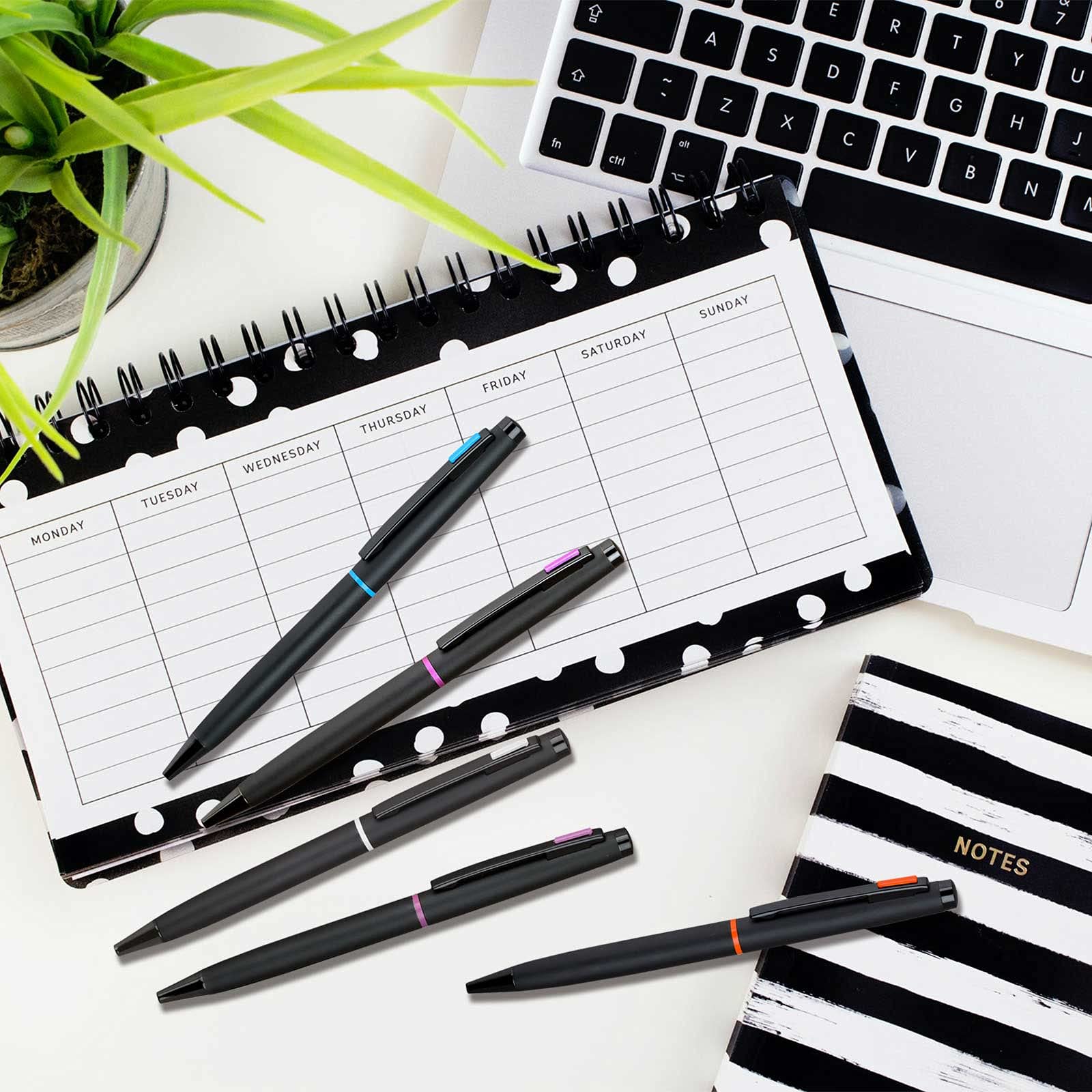 Lanier 4G Ballpoint Pen - Matte Black with Blue Accents, Premium Gift Box (Maple Wood) - Perfect for Office, School & Corporate Gifting