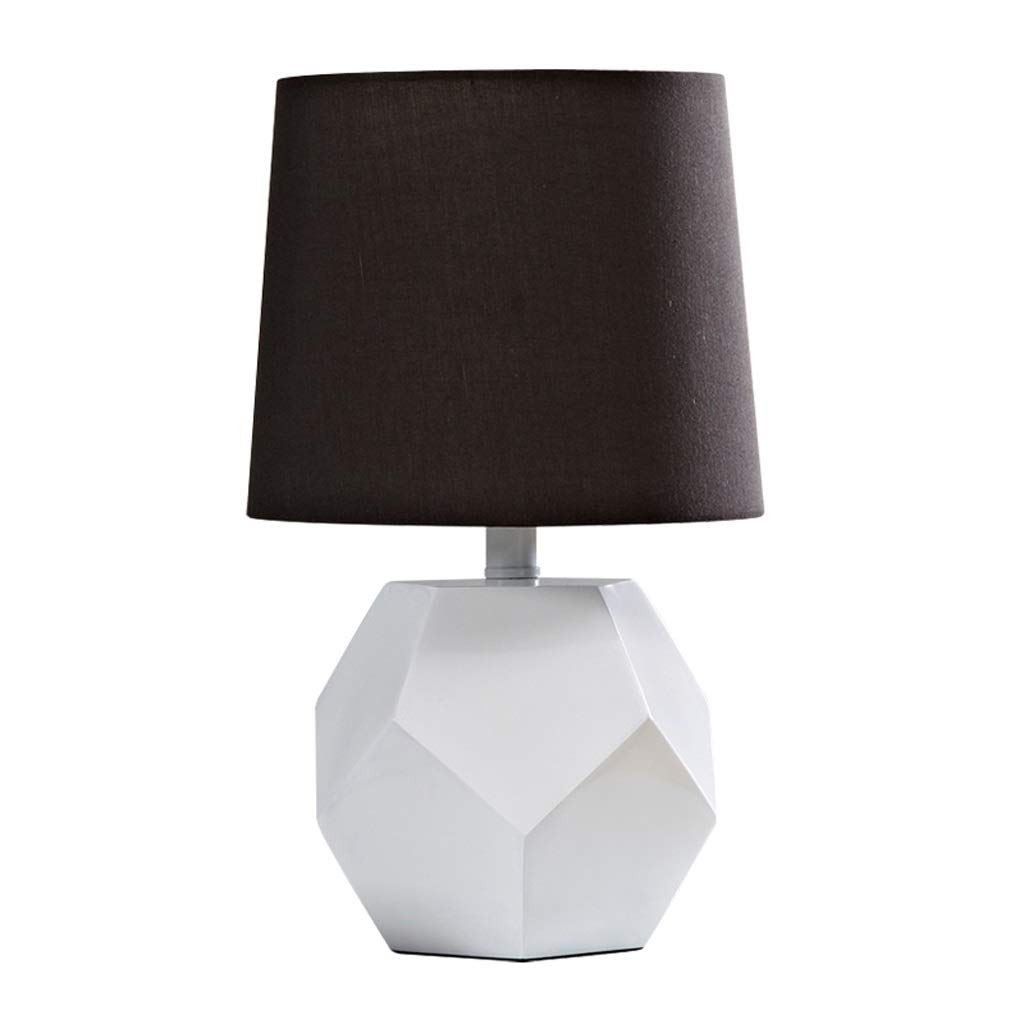 Modern Black Bedside Table Lamp - Stylish Nightstand Lamp for Bedroom, Living Room & Home Decor - Perfect for Reading, Relaxing & Ambient Lighting (Black)